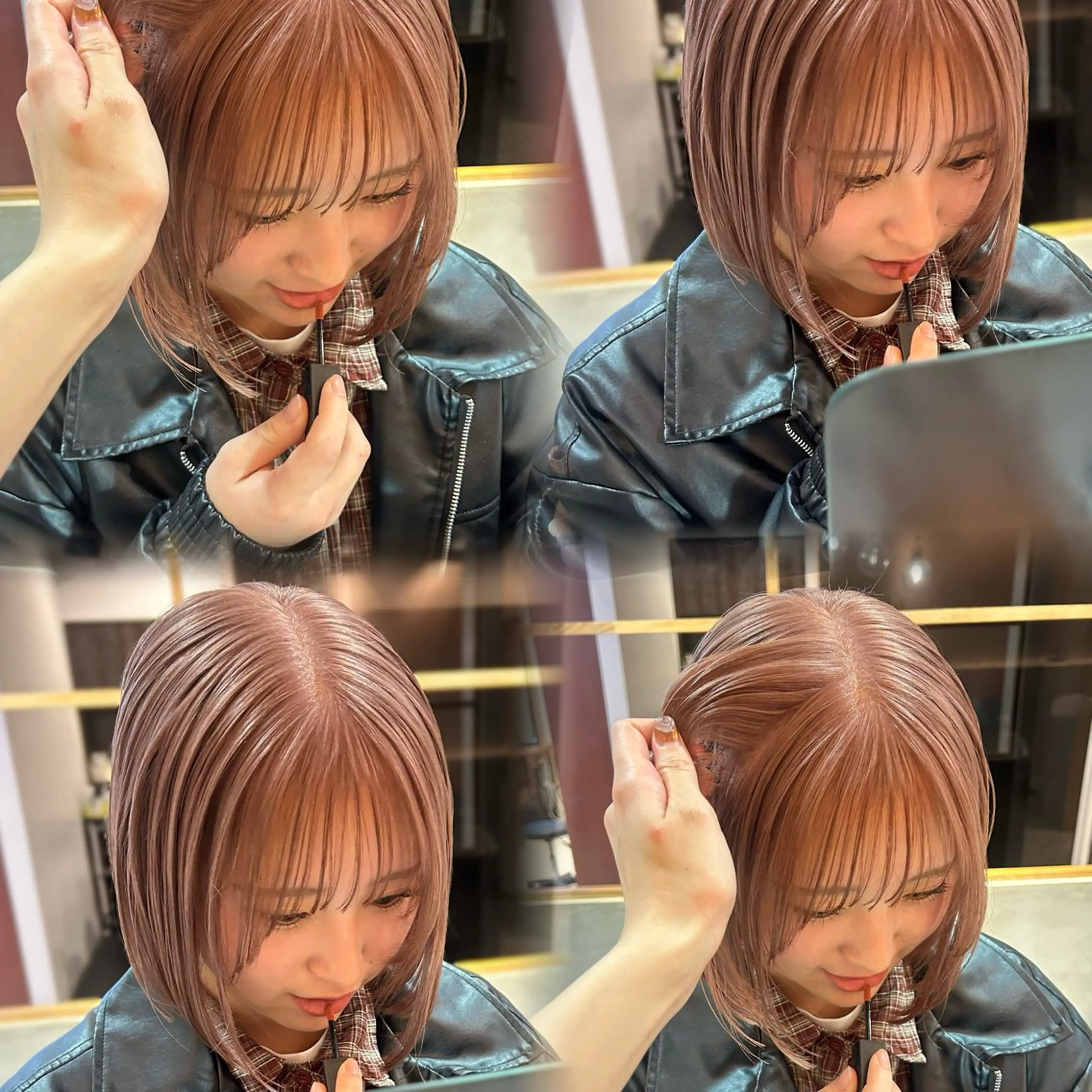 ショート カラー ベージュカラー ブリーチ 透明感カラー ピンクカラー ピンクベージュ カット ヘアカラー トリートメント このか/似合わせ/ 透明感/ダブルカラーのヘアスタイル