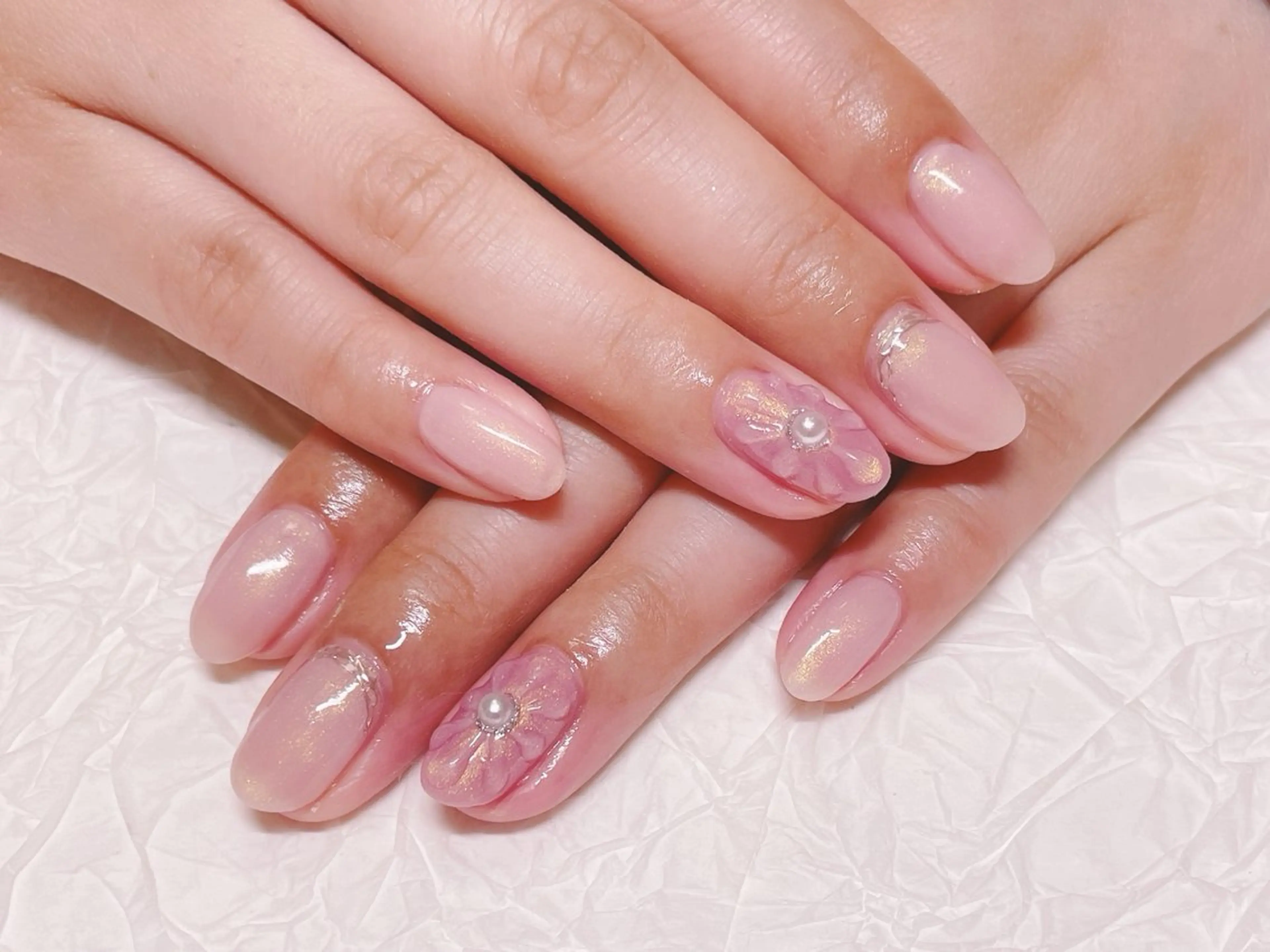 ネイル フラワーネイル ハンドネイル ハンドケア ゆ か_Nails💫のネイルデザイン