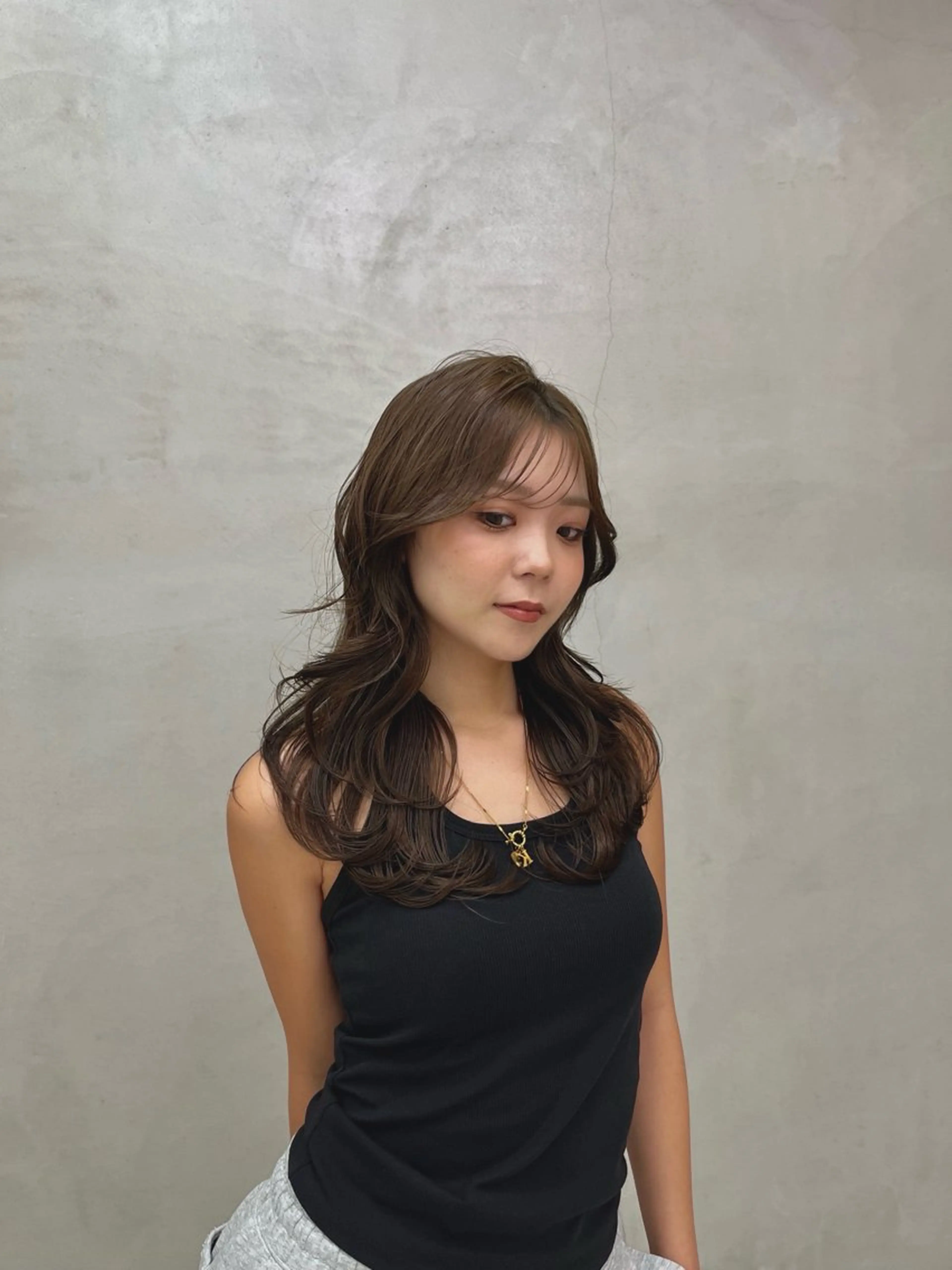 セミロング ヘアカラー トリートメント 小杉真央 🕊🫧のヘアスタイル