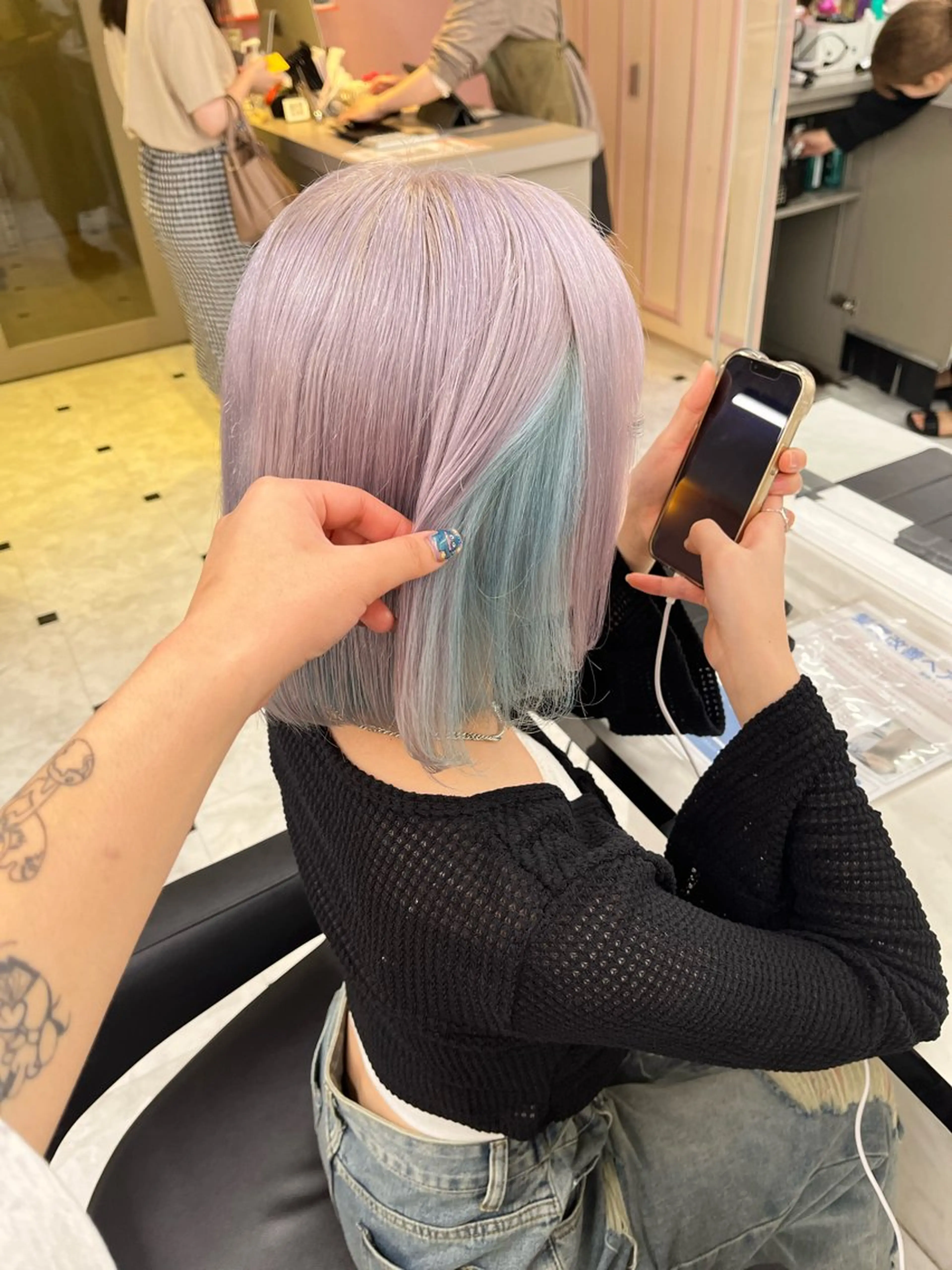 セミロング ヘアカラー トレンドカラー/ ボブ🍒Yui🍒のヘアスタイル