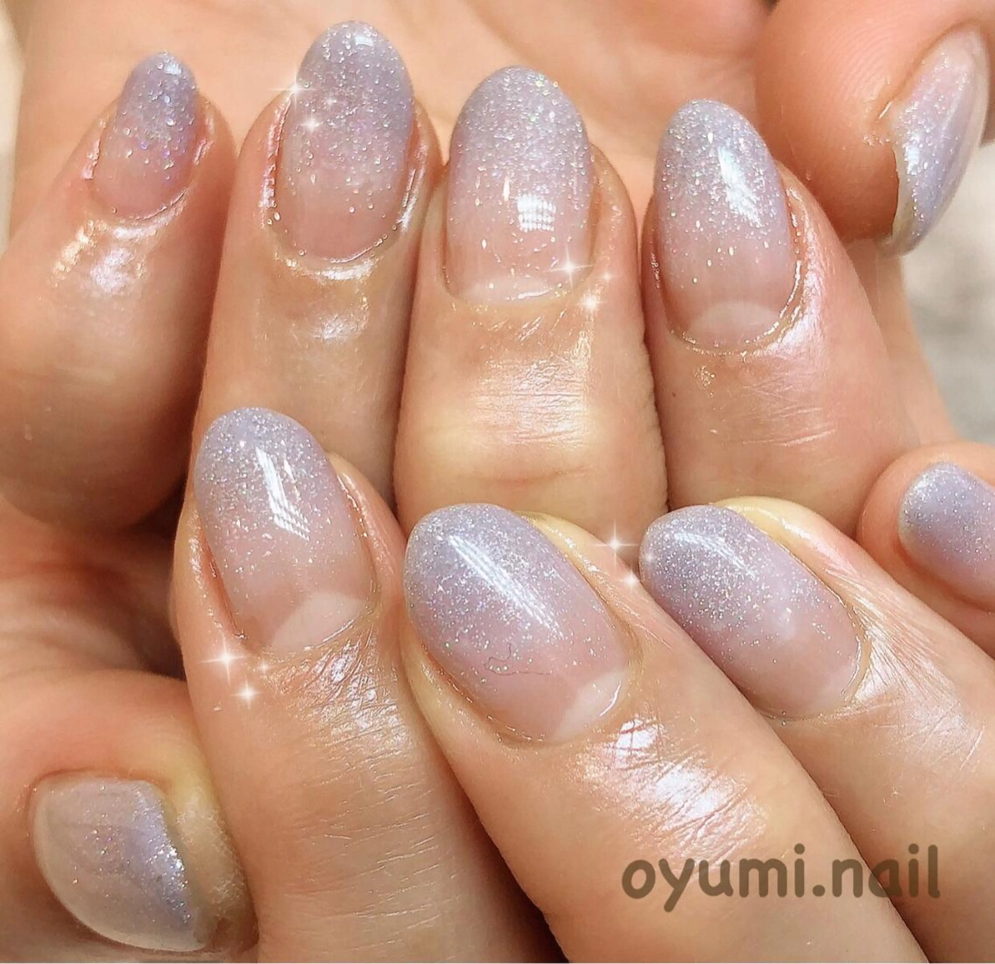 ネイル ジェルネイル グラデーション ラメ(グリッター) パラジェル ハンドネイル takanashi yumiのネイルデザイン