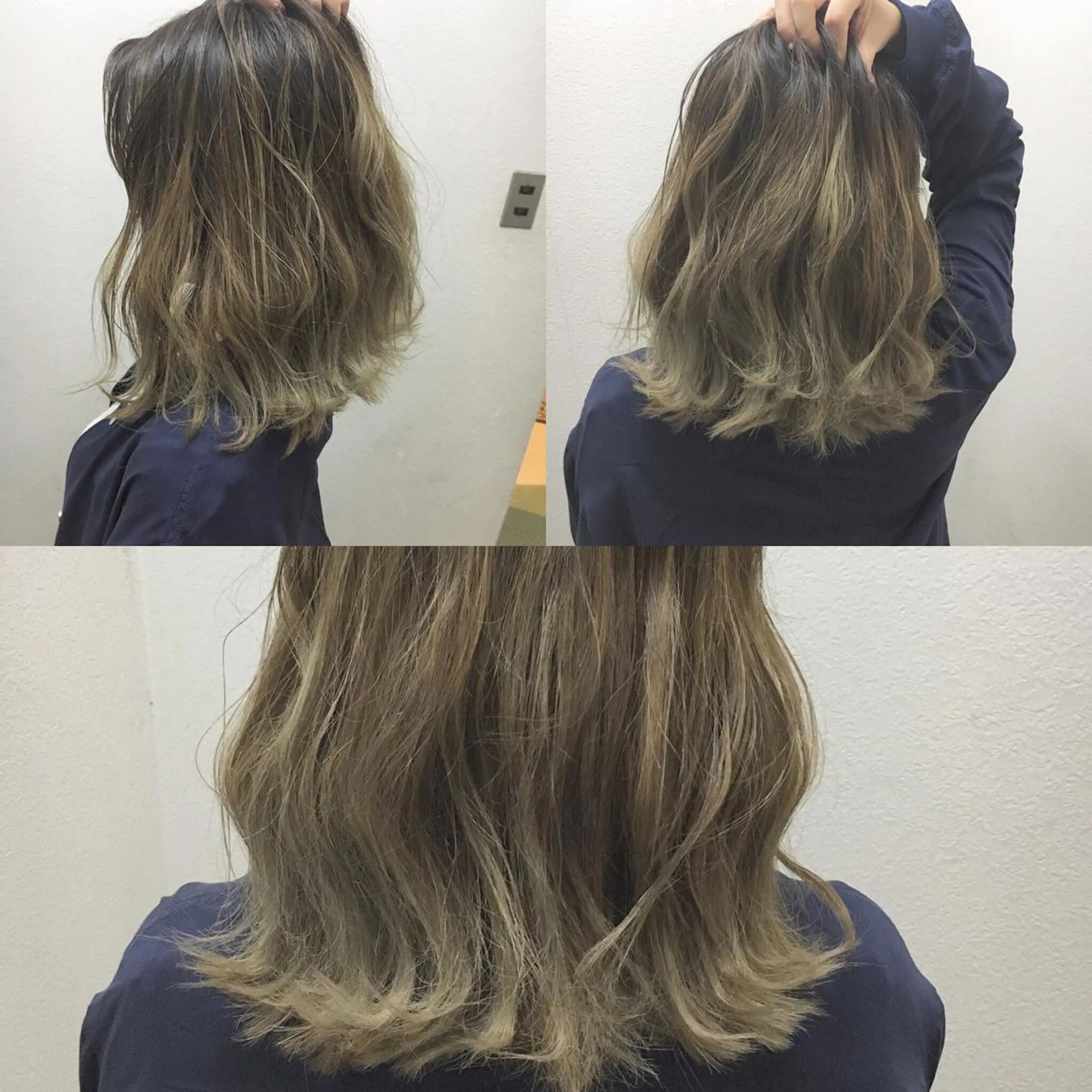 ミディアム カラー 透明感カラー ハイライトカラー ハイライト JIL BLAN 京都のヘアスタイル