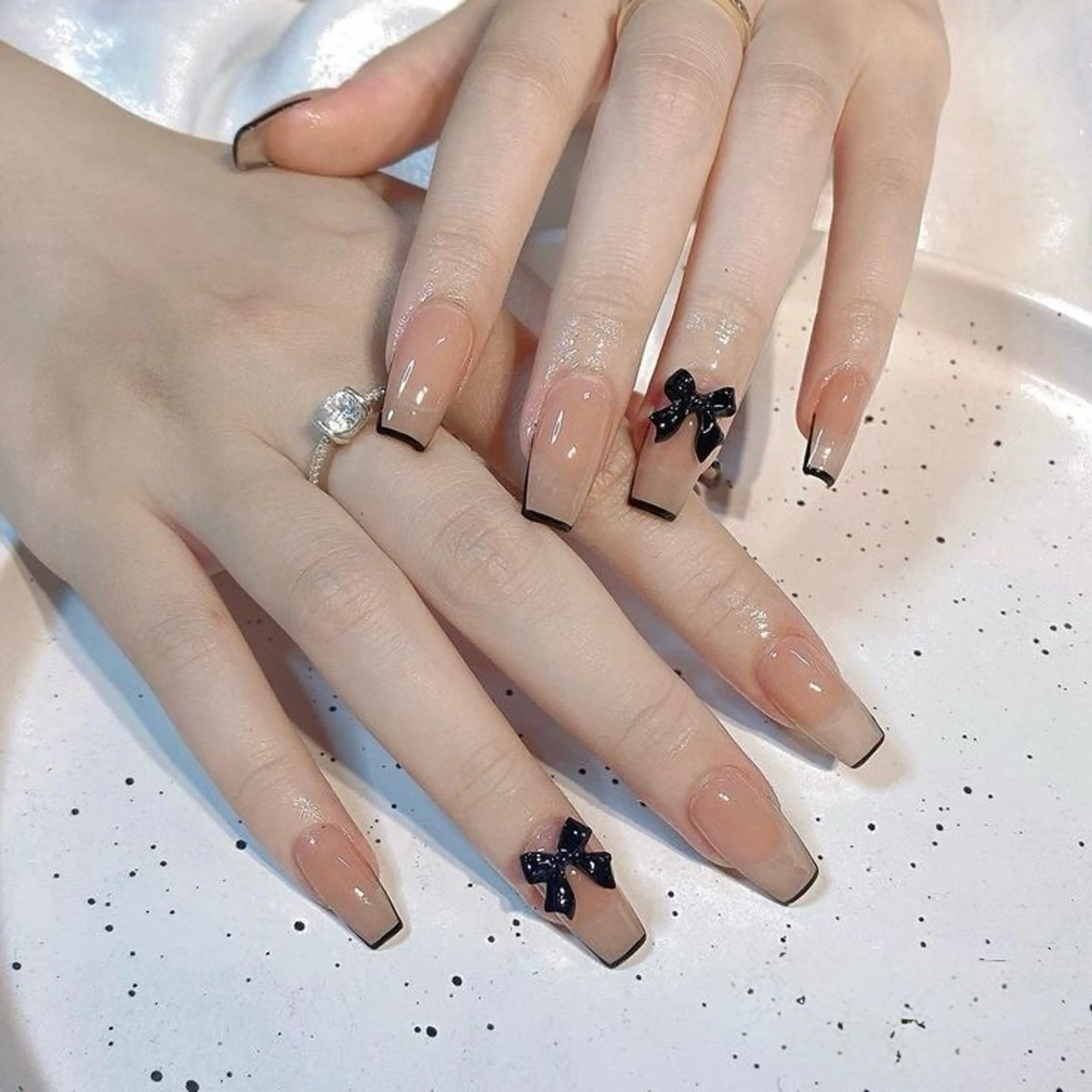 ネイル 長さ出し フレンチネイル グラデーション 卒業式 マグネットネイル ハンドネイル MIHANA NAILのネイルデザイン