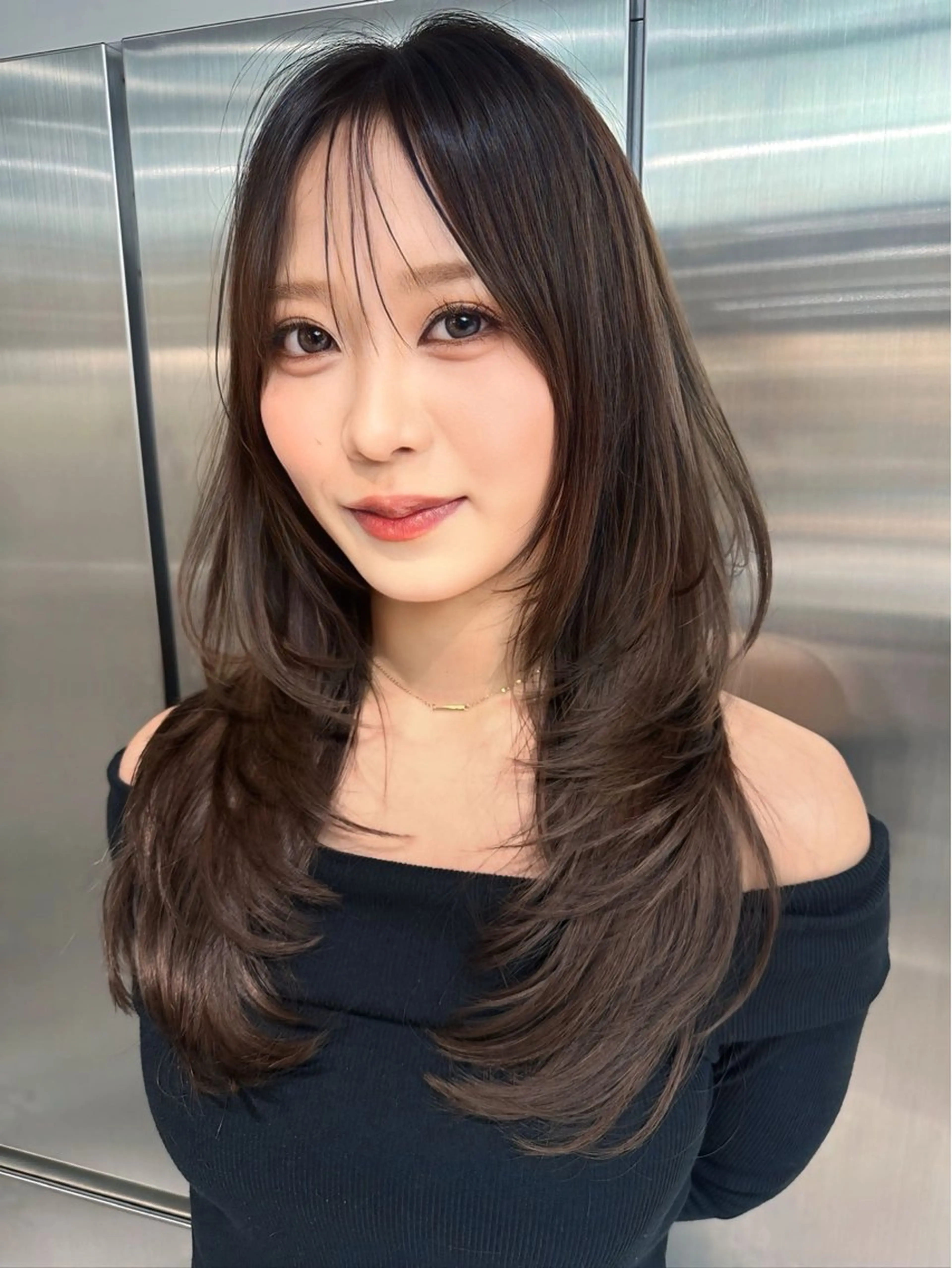 ロング カラー カット ヘアカラー トリートメント 韓国ヘア×髪質改善 サロンmareのヘアスタイル