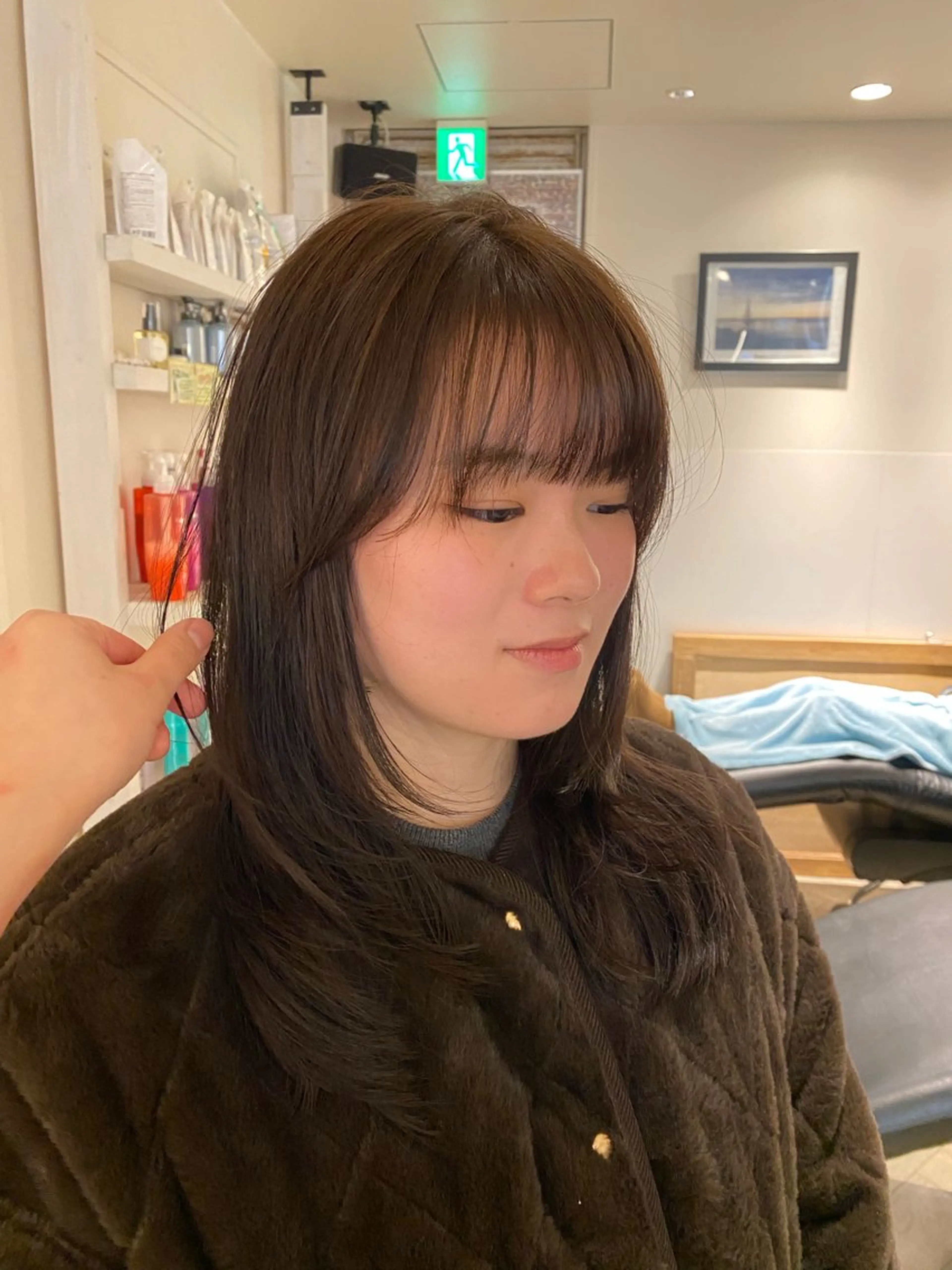 ロング カラー カット ヘアカラー ナチュラルヘア🫧 ナナミのヘアスタイル