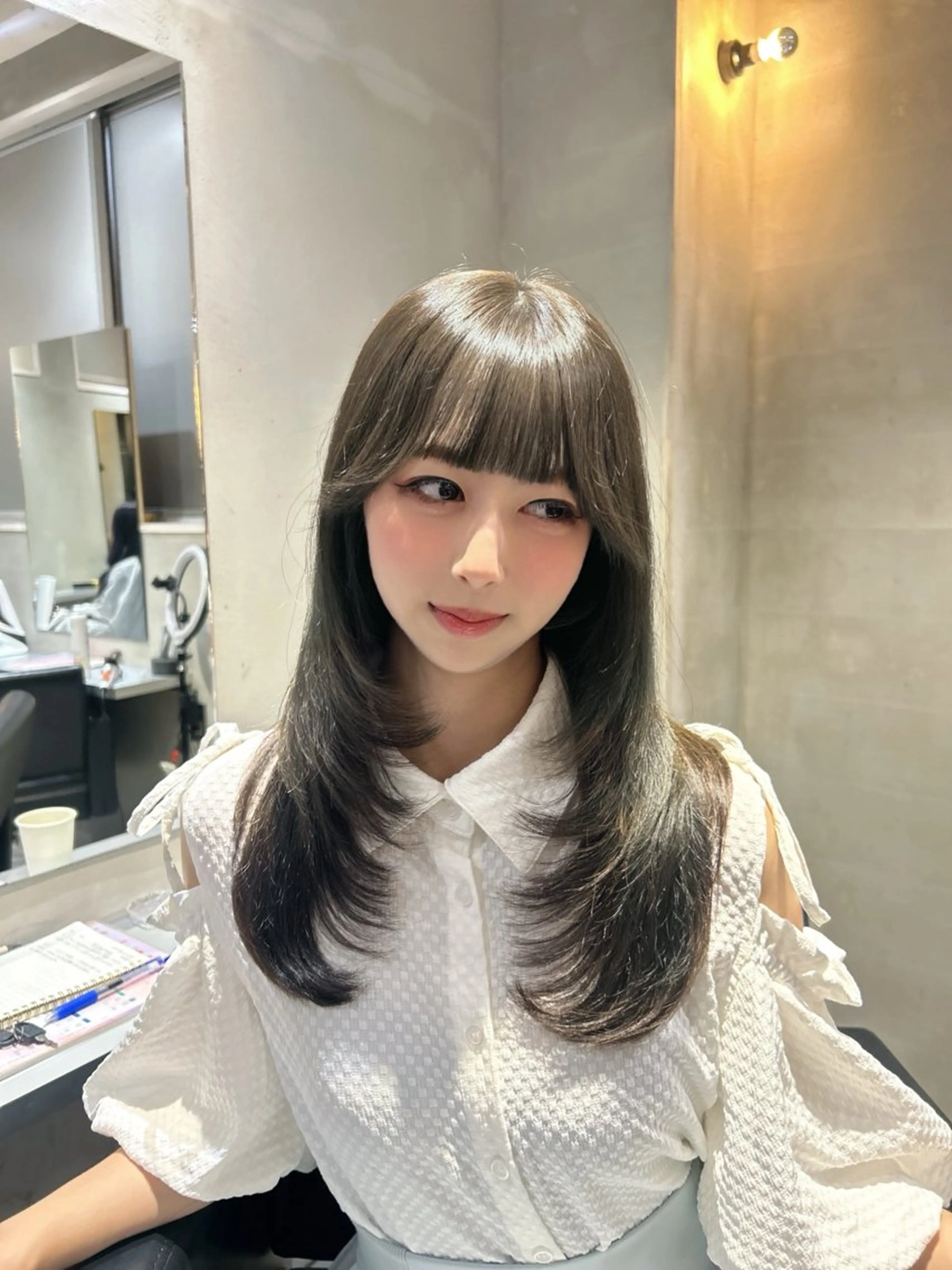 カラー カット ヘアカラー トリートメント ブリーチなしwカラー /韓国ヘア/きららのヘアスタイル