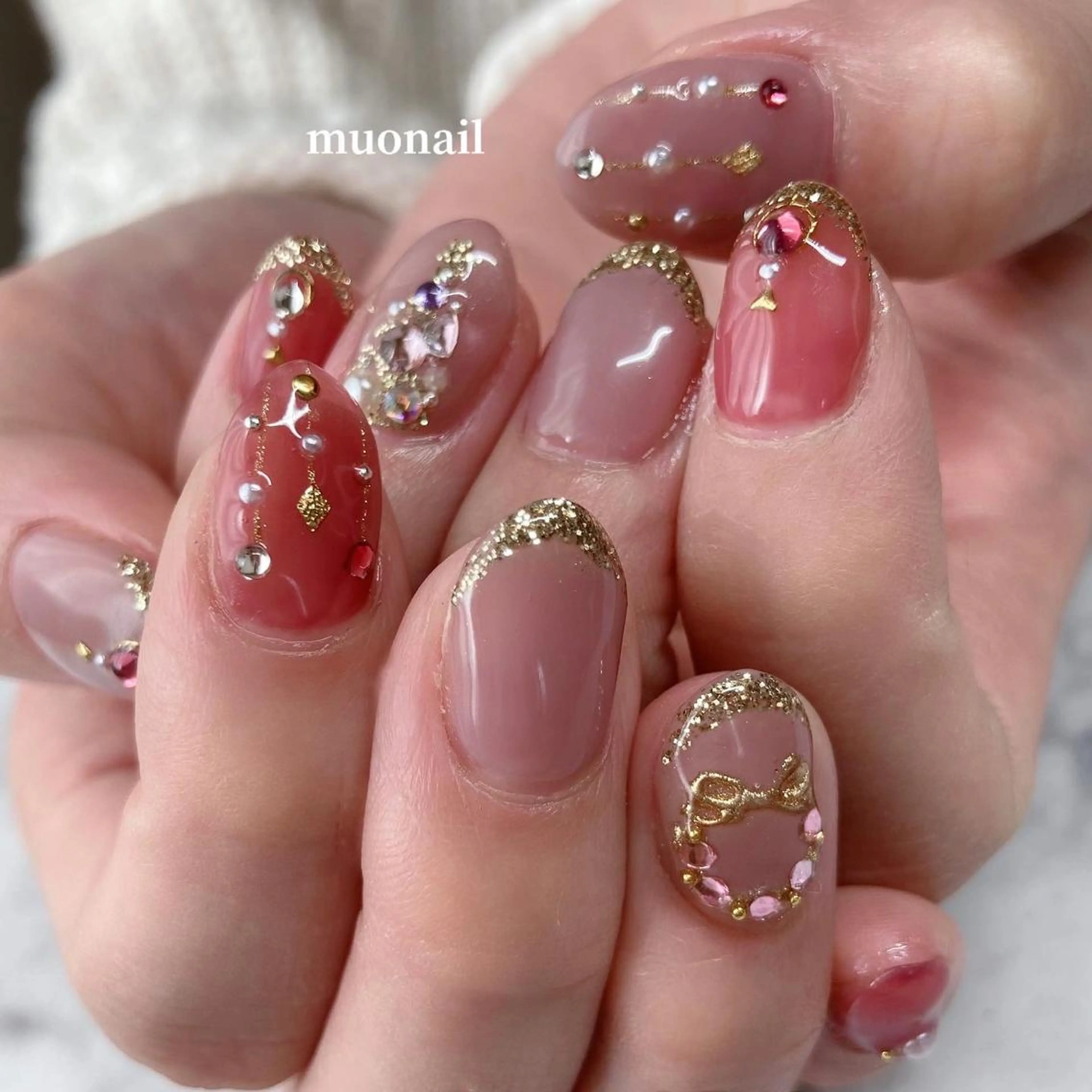 ネイル 冬ネイル クリスマス Sand by muoのネイルデザイン