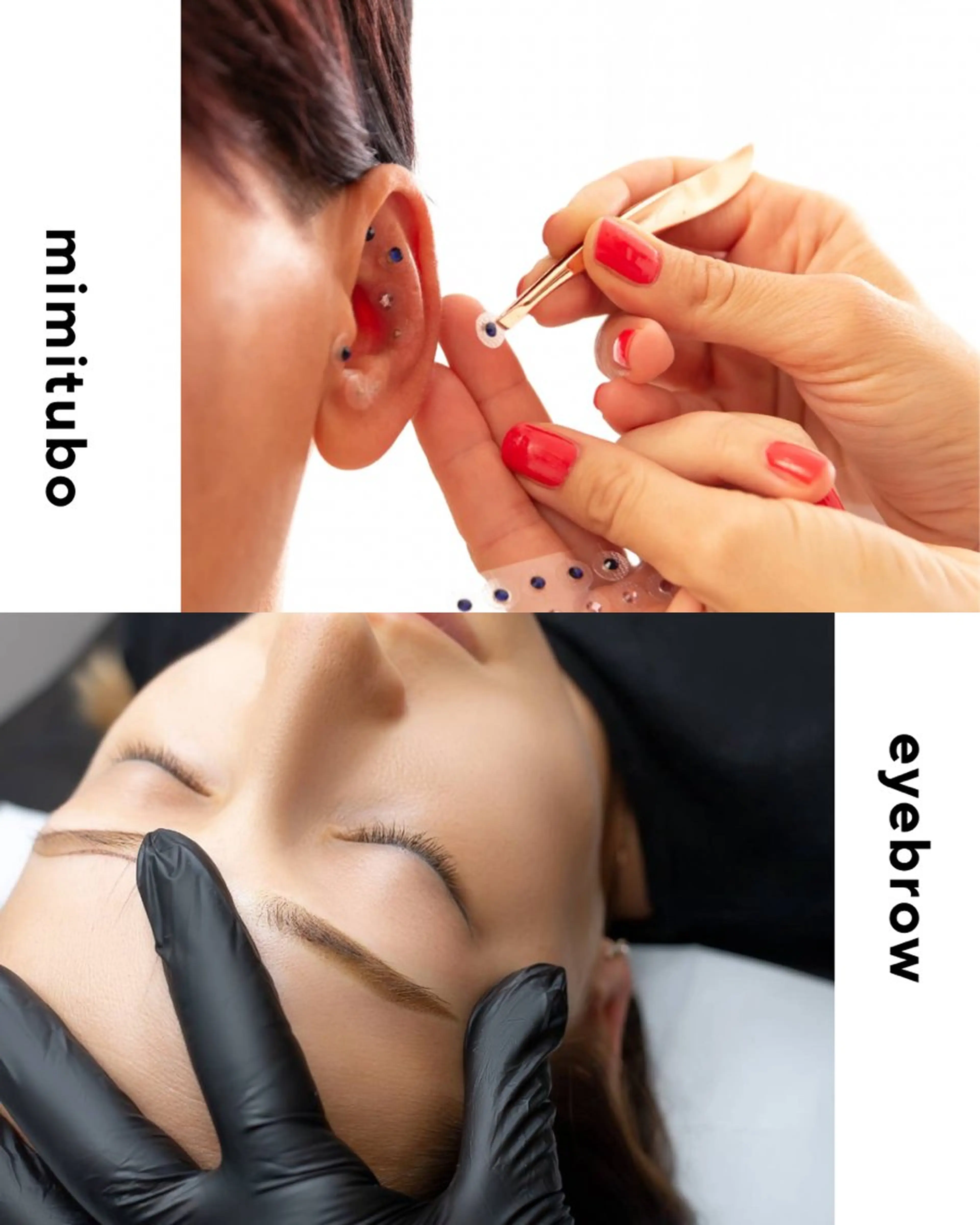 【耳つぼ👂+眉✨】耳つぼジュエリー両耳10粒+眉スタイリングWAXの写真