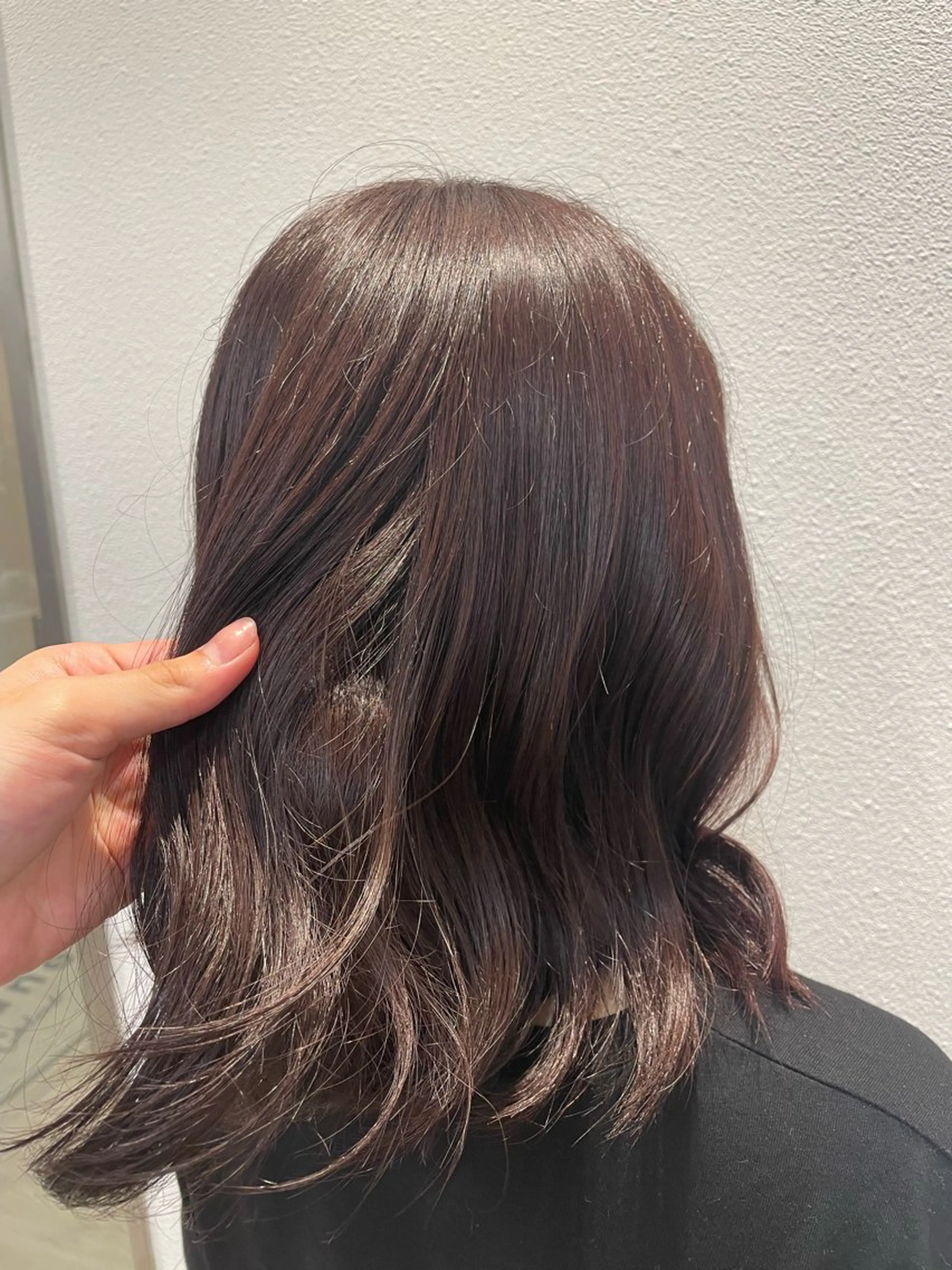 ミディアム カラー ヘアカラー トリートメント ながこ /透明感カラーのヘアスタイル