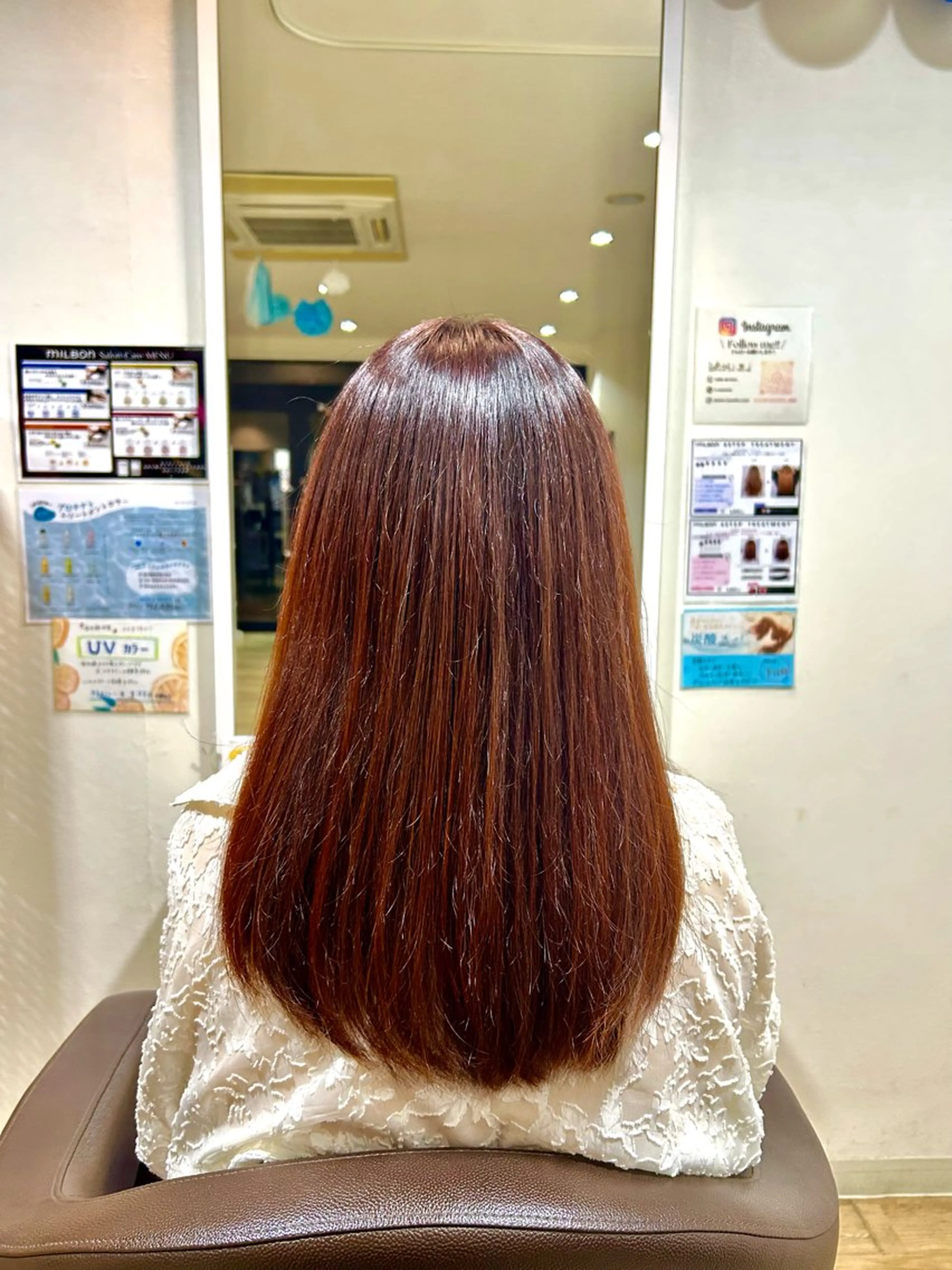 ロング ヘアカラー トリートメント 💫ツヤ感カラー💫 吉川清保/白髪ぼかしのヘアスタイル