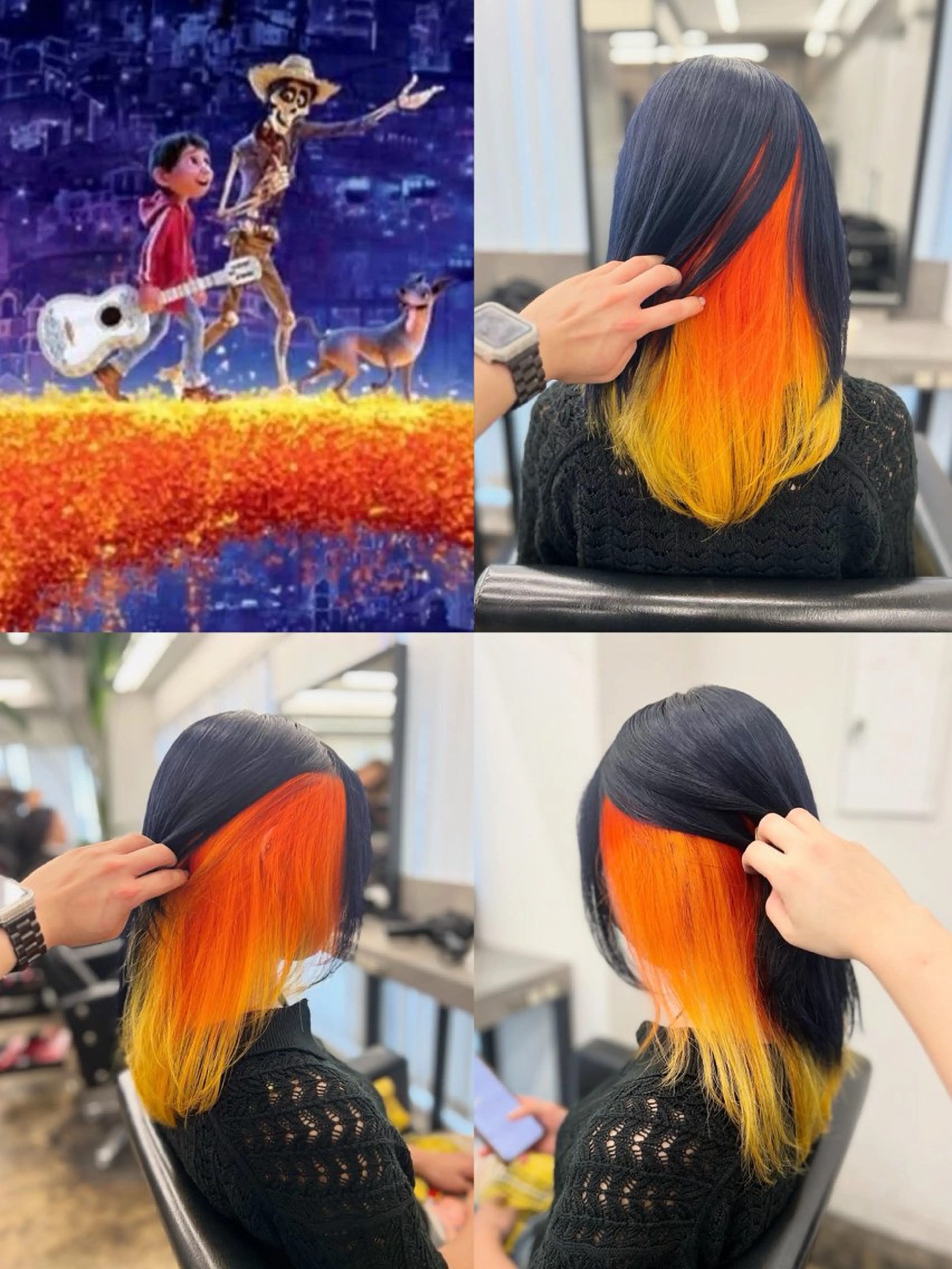 【高彩度】カット+フルカラー+インナーカラー(ブリーチ2回)🌈の写真