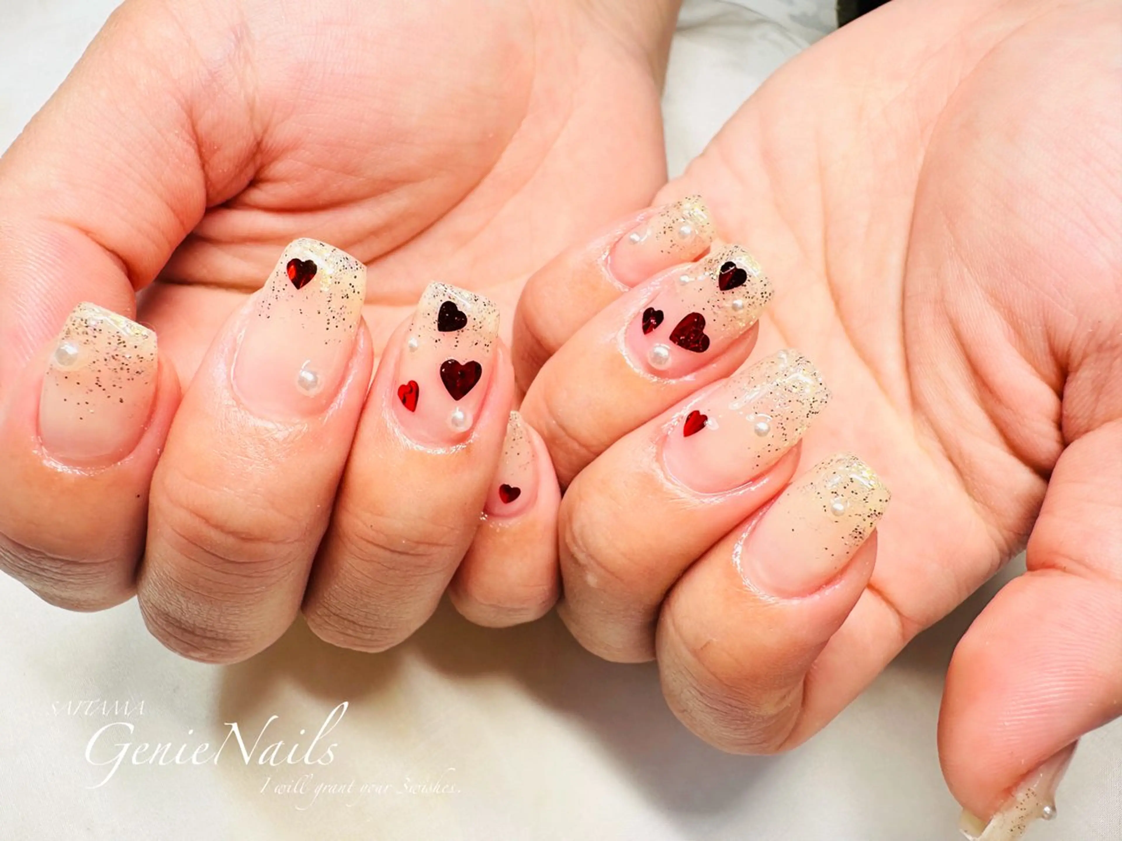 ネイル アートネイル フットネイル 持ち込み 冬ネイル Genie Nailsのネイルデザイン