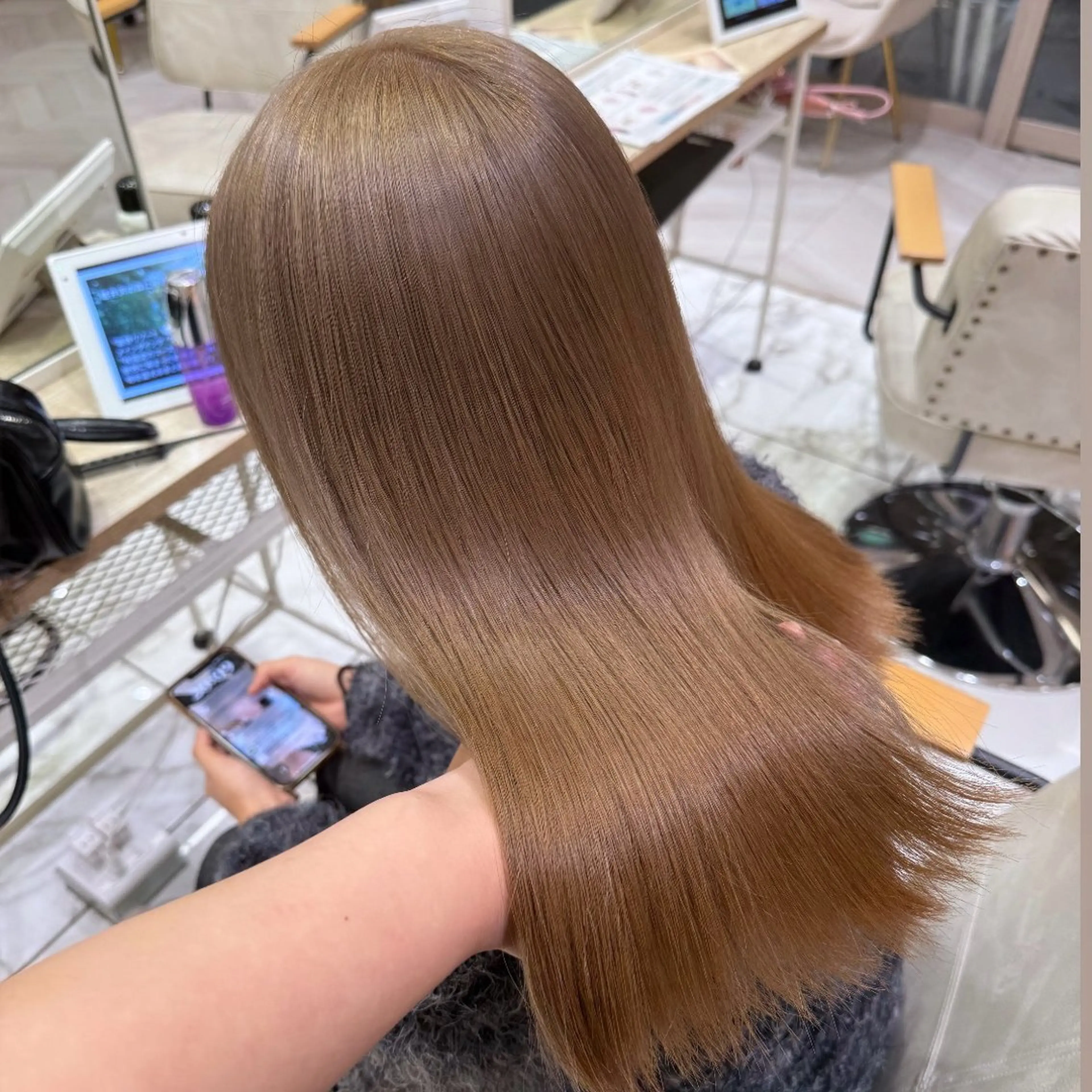 ミディアム クリスマス ヘアカラー トリートメント オシャレデザイン 🧺🪽/SHUNOのヘアスタイル