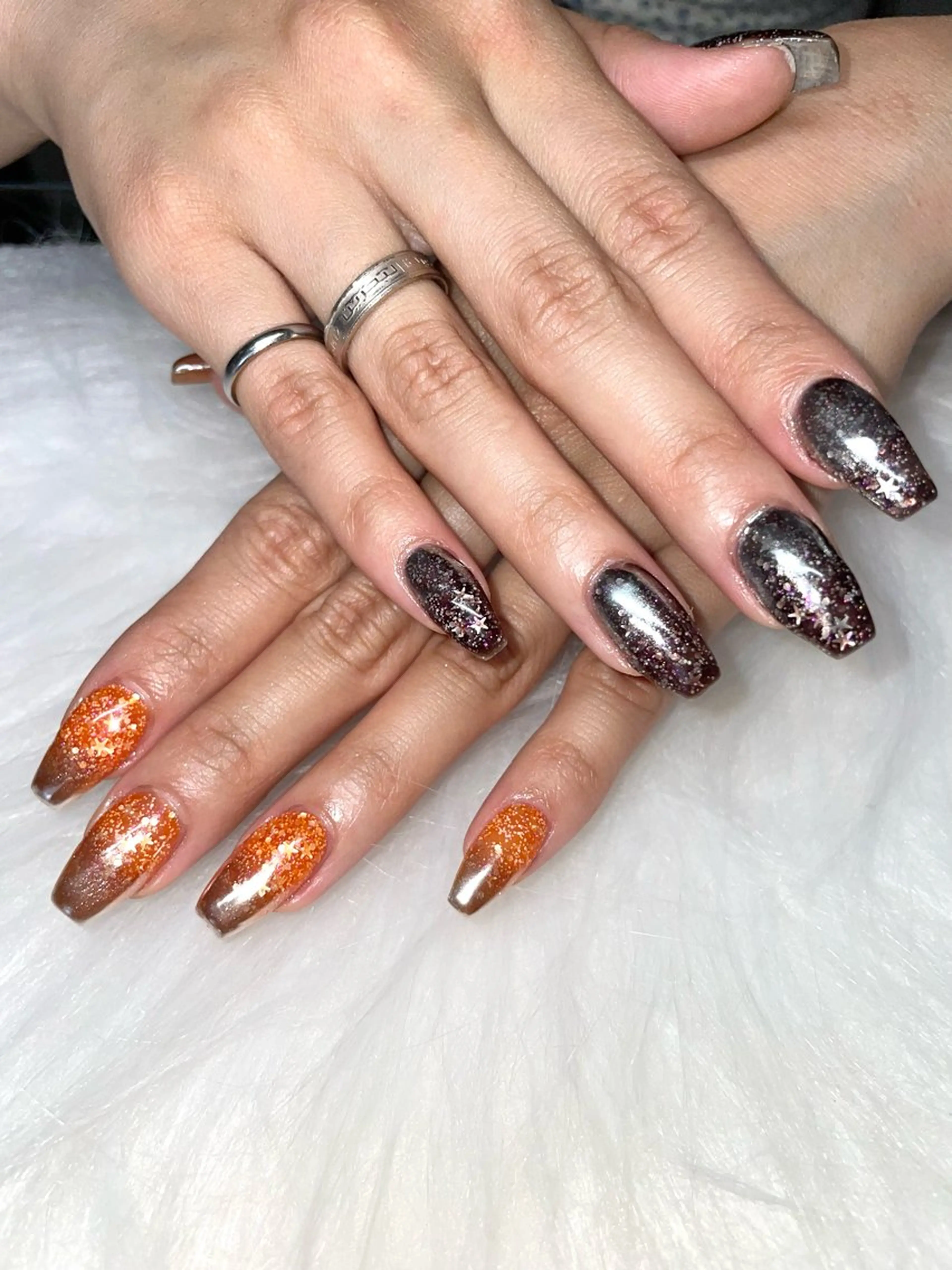 ネイル ミラーネイル ハンドネイル Nail ヌシん家 AKANEのネイルデザイン