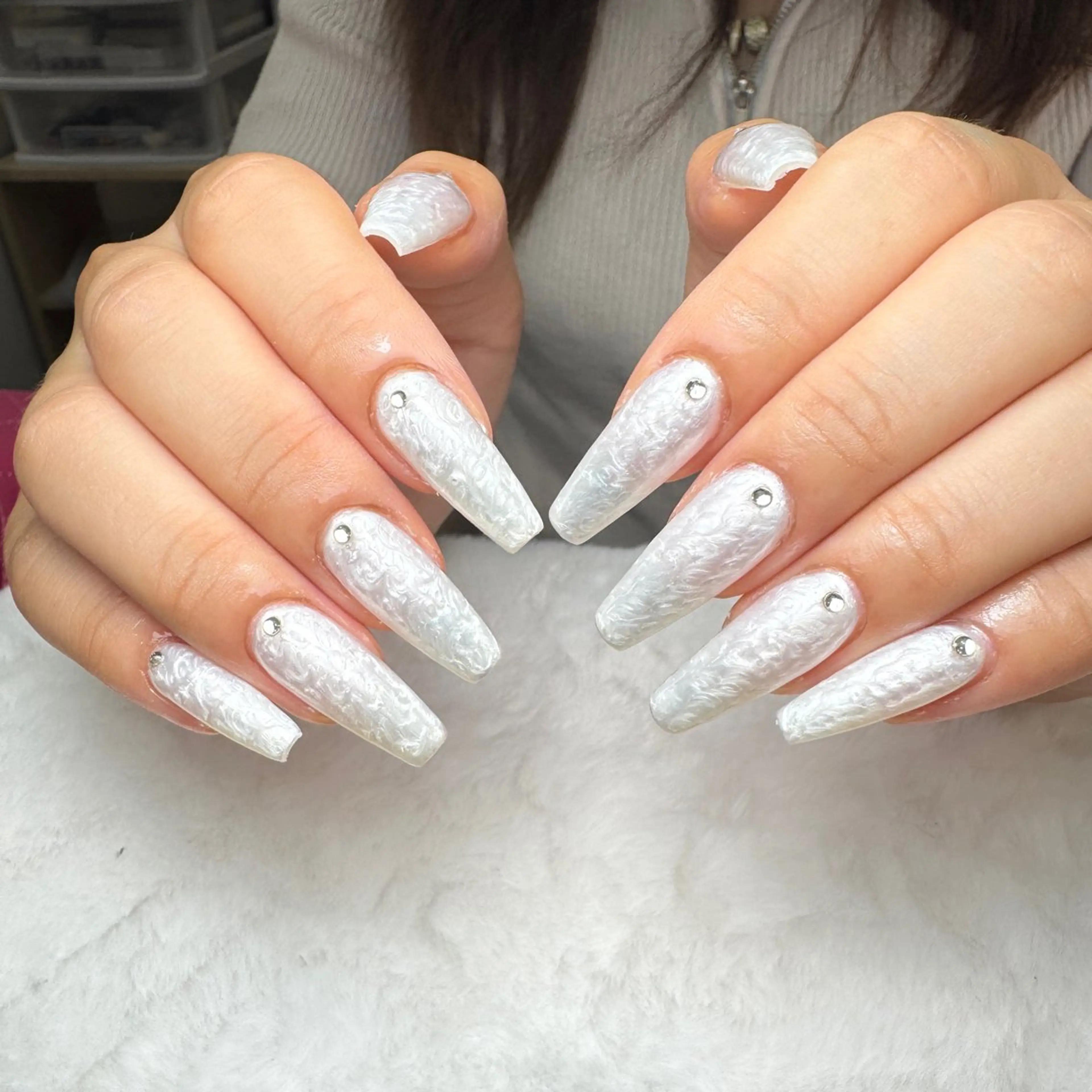 ネイル 長さ出し ジェルネイル オフィスネイル ワンカラーネイル パラジェル ハンドネイル Michi_Nails_Salon所属・Michi Nail Staffのネイルデザイン