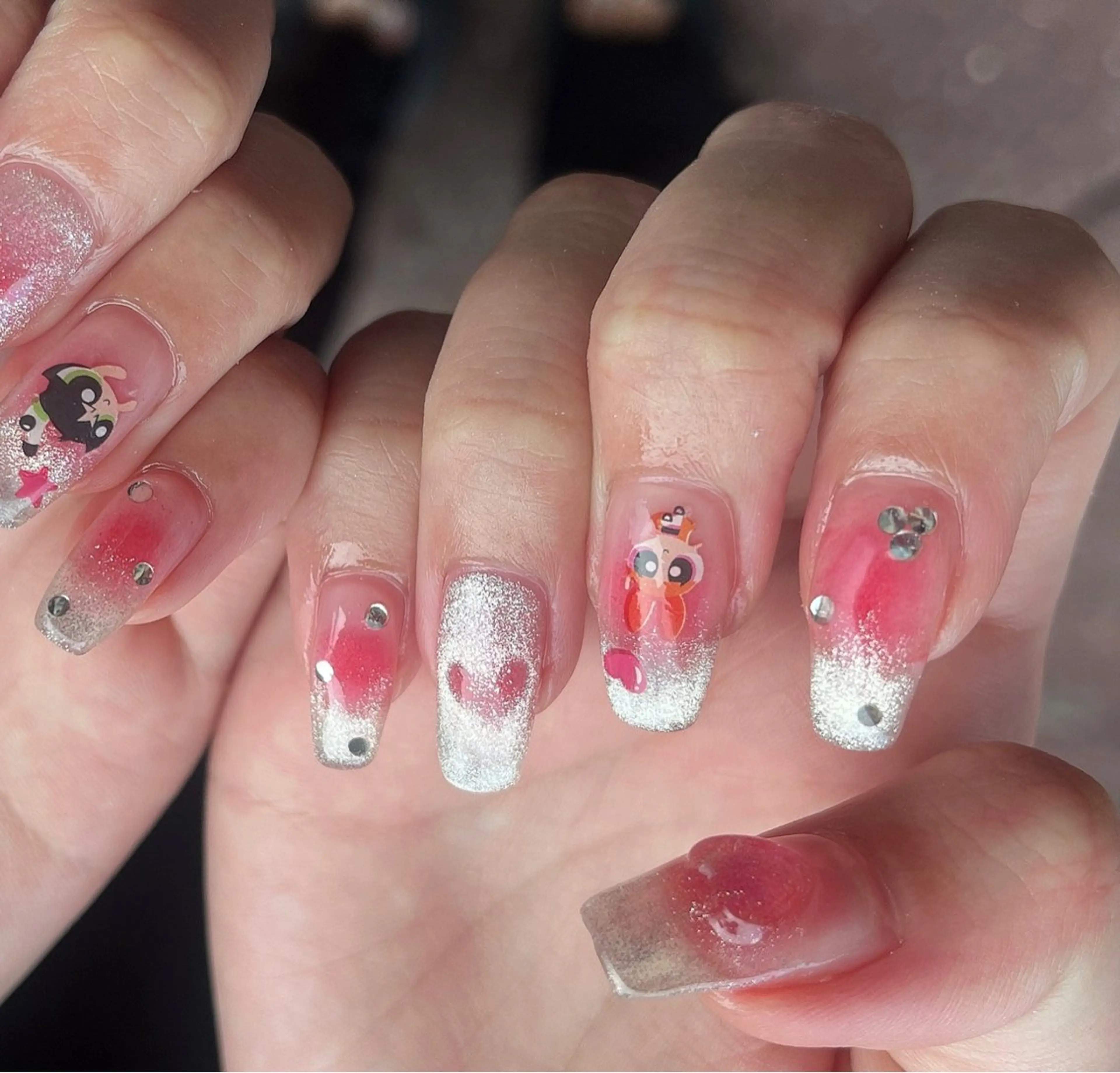 ネイル チークネイル フレンチネイル マグネットネイル マグネットフレンチ Ran  nail所属・Ran Nailのネイルデザイン