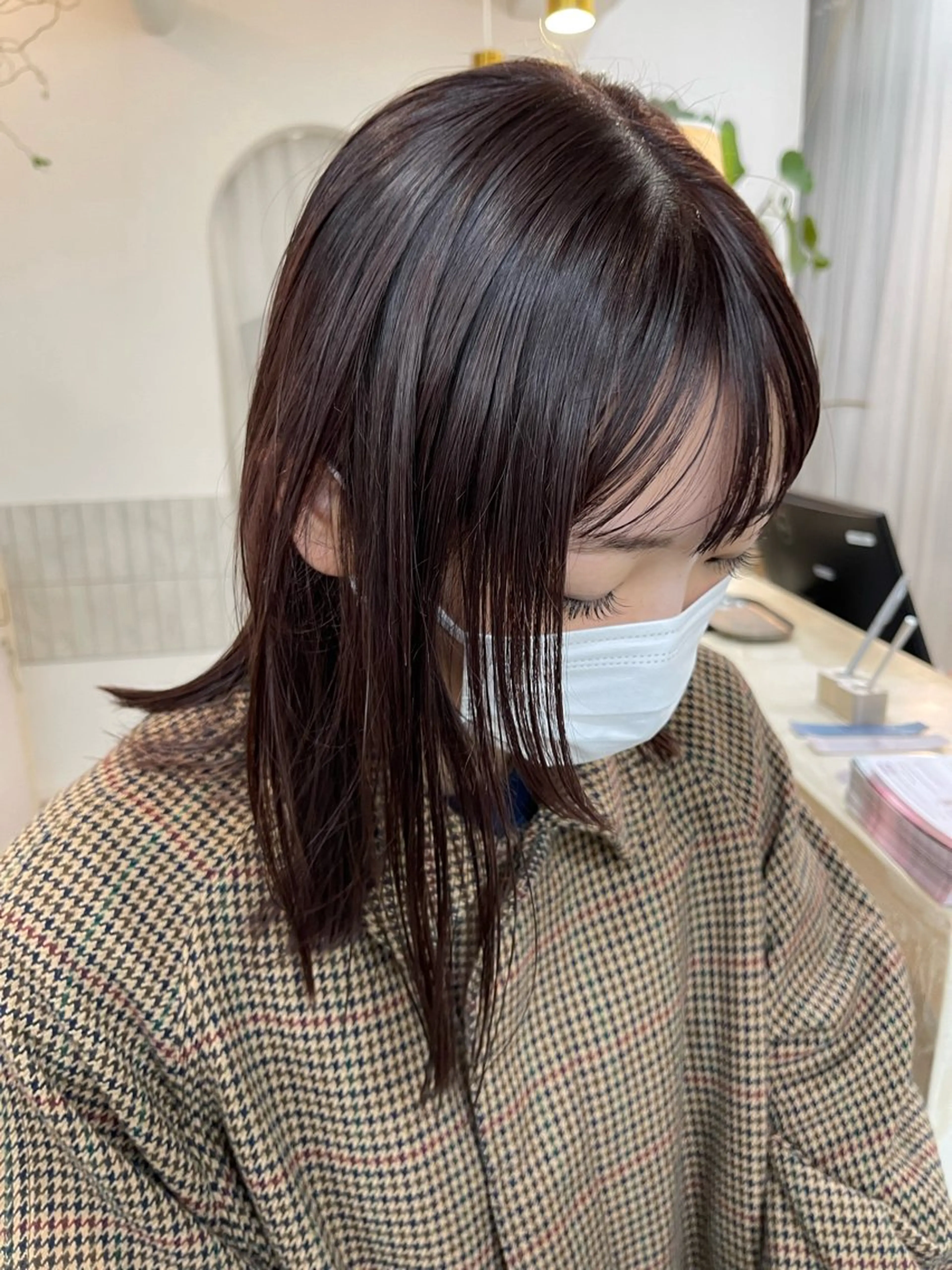セミロング カラー カット ヘアカラー Terve.野崎 真里奈/暖色ベージュのヘアスタイル