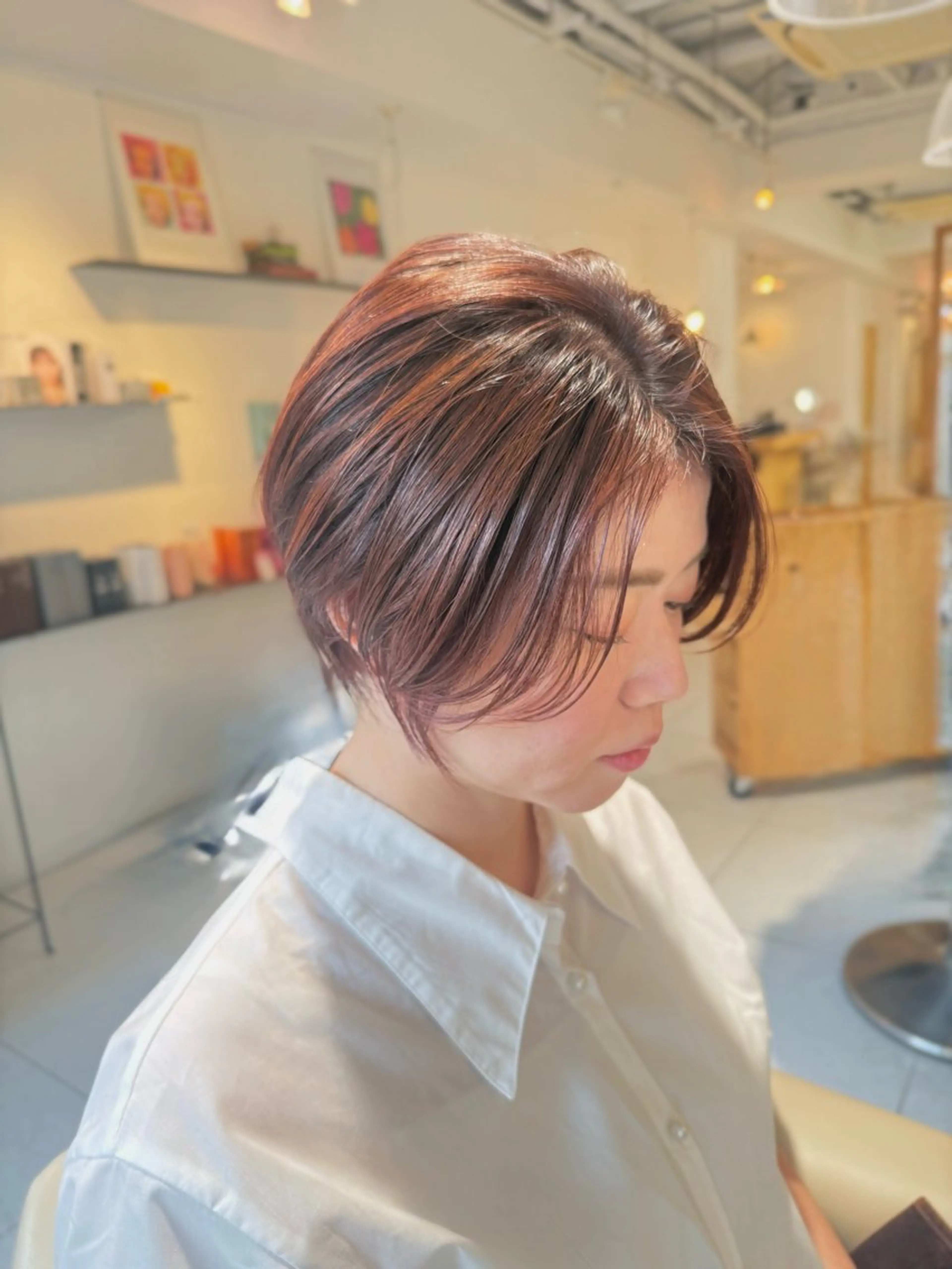 ショート カラー カット ヘアカラー トリートメント 安永 涼のヘアスタイル