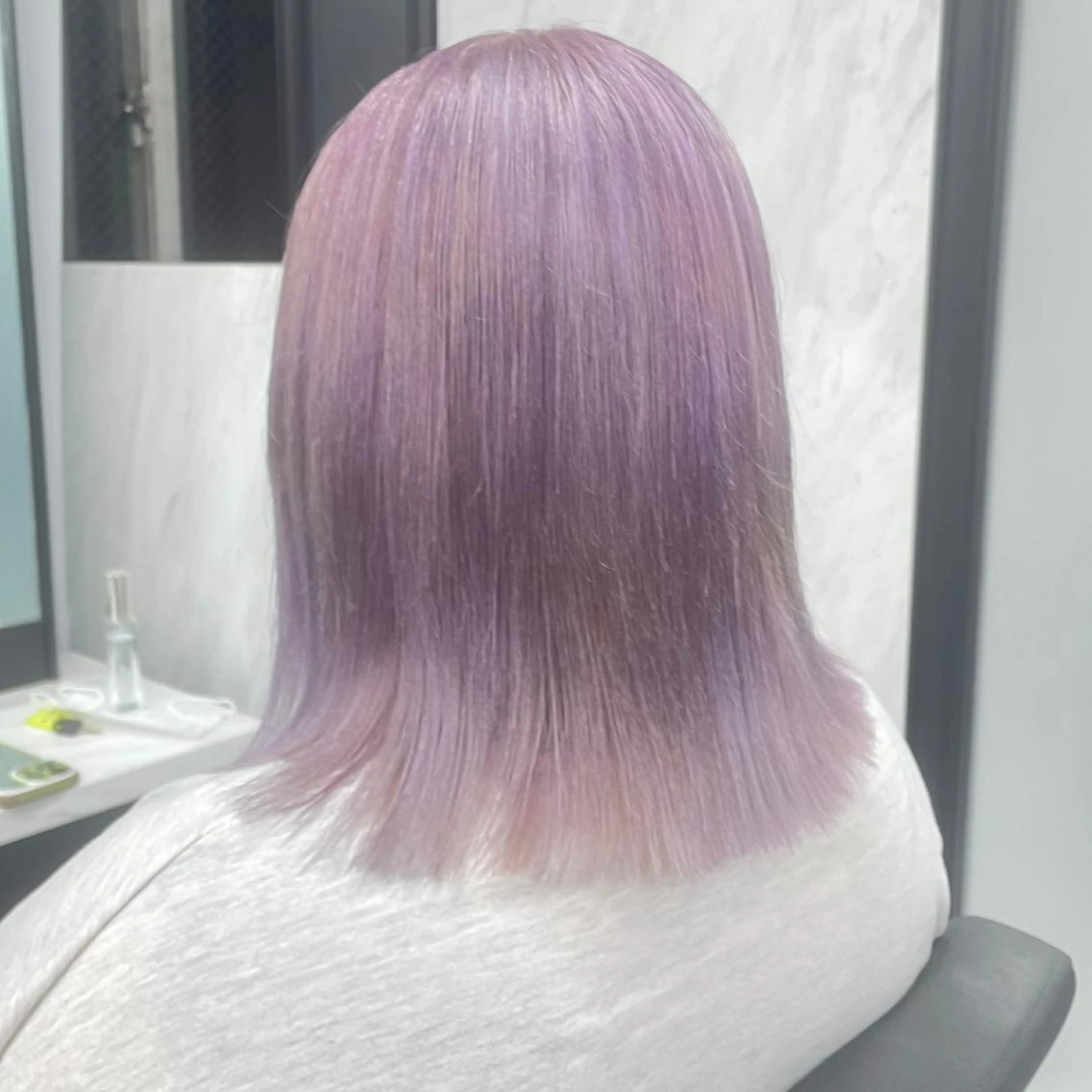 セミロング カラー ラベンダーカラー ヘアカラー トリートメント Wehlen所属・透明感カラー🌟 keisukeのヘアスタイル
