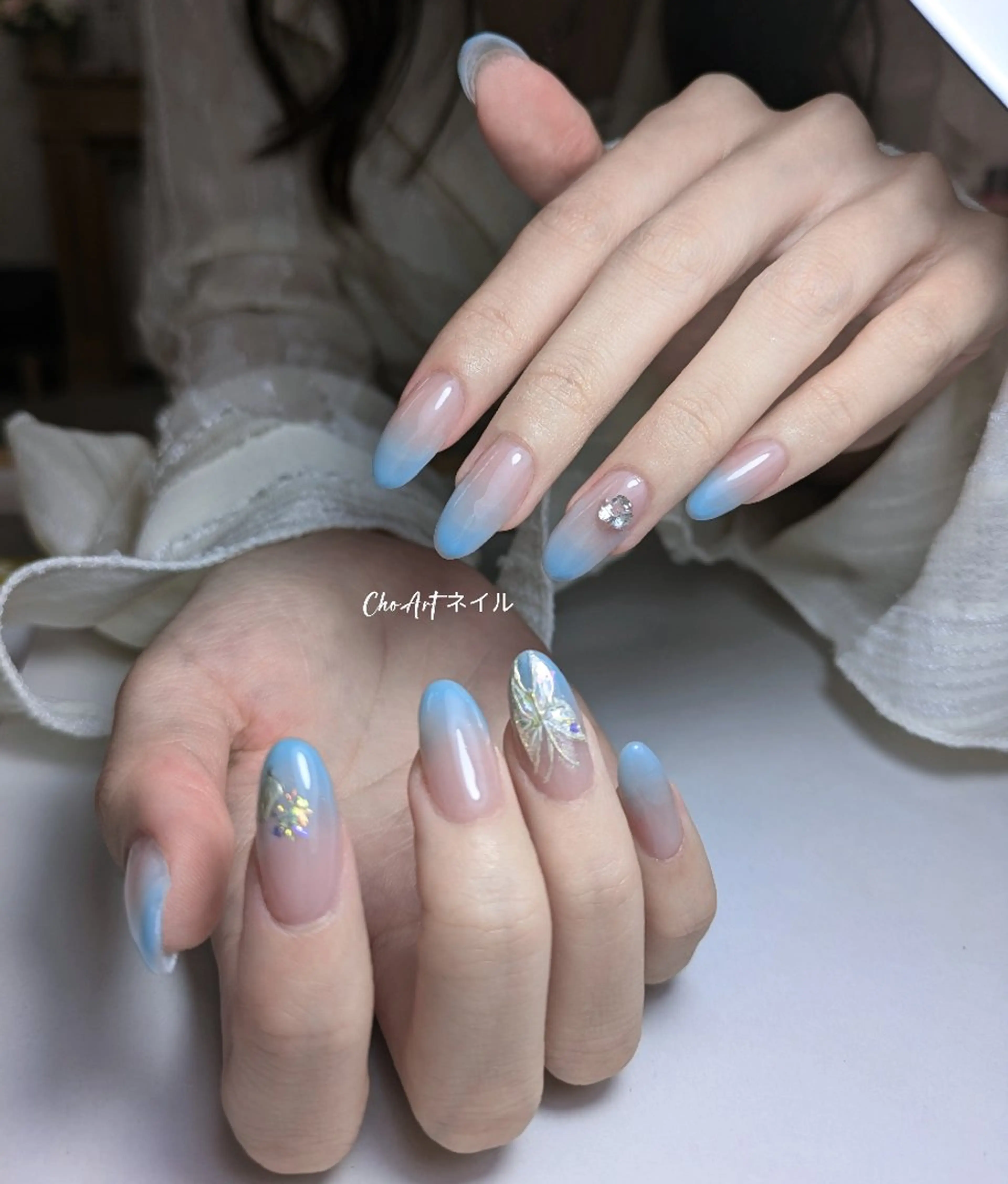 ネイル アートネイル ジェルネイル グラデーション 持ち込み ニュアンスネイル Cho Artネイル所属・Cho Art ネイルのネイルデザイン