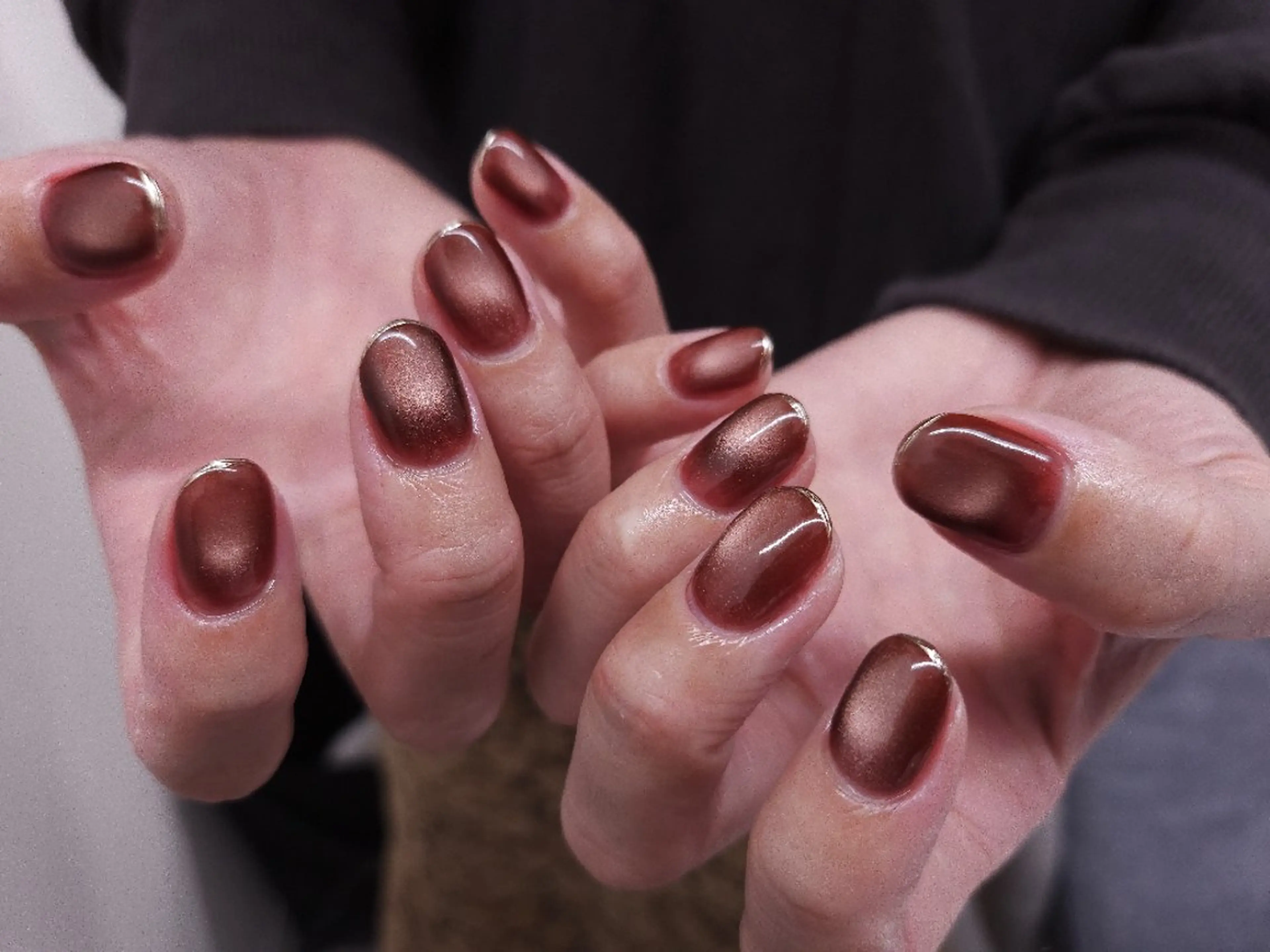 ネイル フレンチネイル ジェルネイル マグネットネイル ミラーネイル パラジェル ハンドネイル puku nail 🌼kazu🌼のネイルデザイン