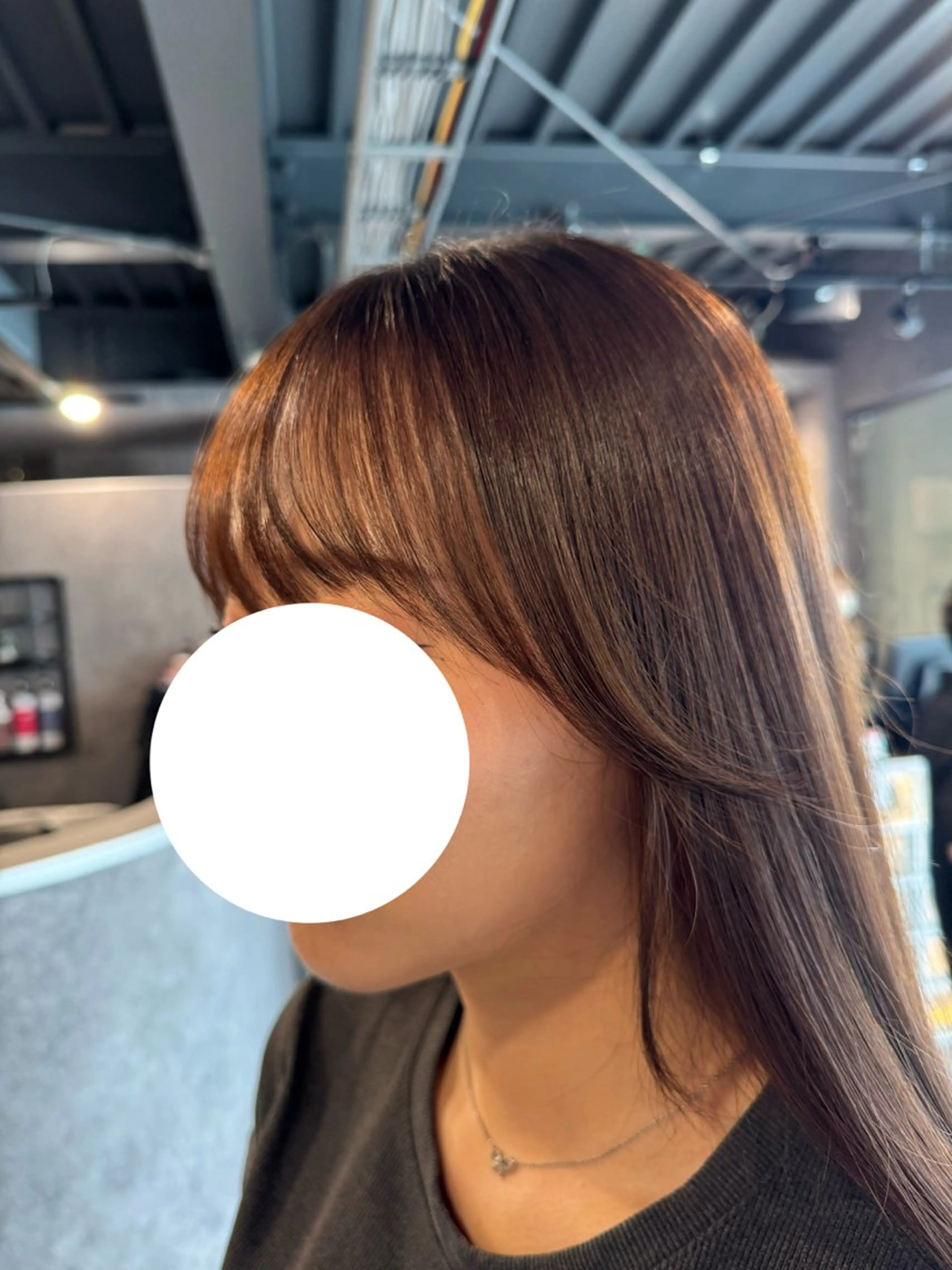 ロング 顔周りカット カット ink Runaのヘアスタイル