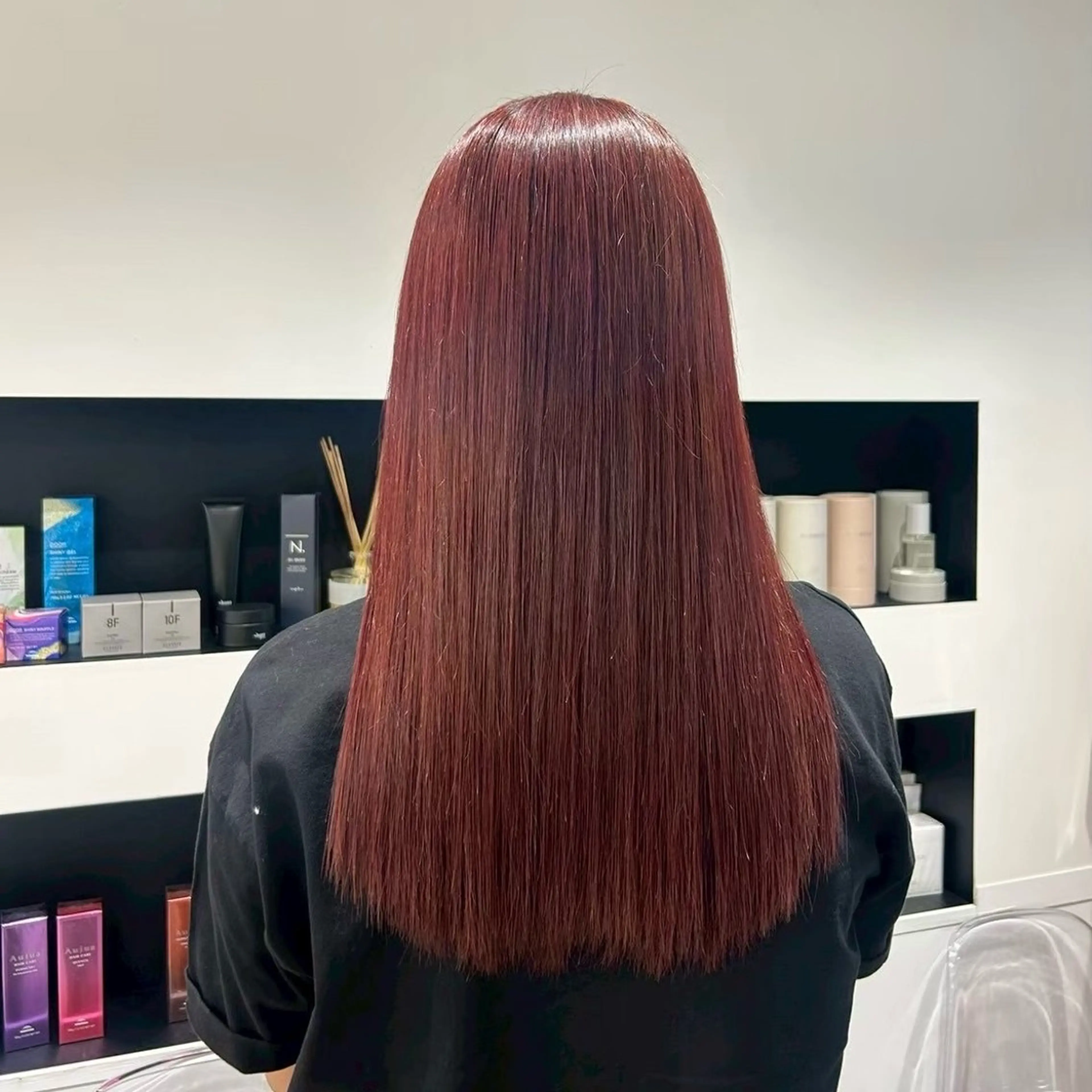 セミロング カラー ヘアカラー ななみ《ちゅるん カラー/まつパ》のヘアスタイル