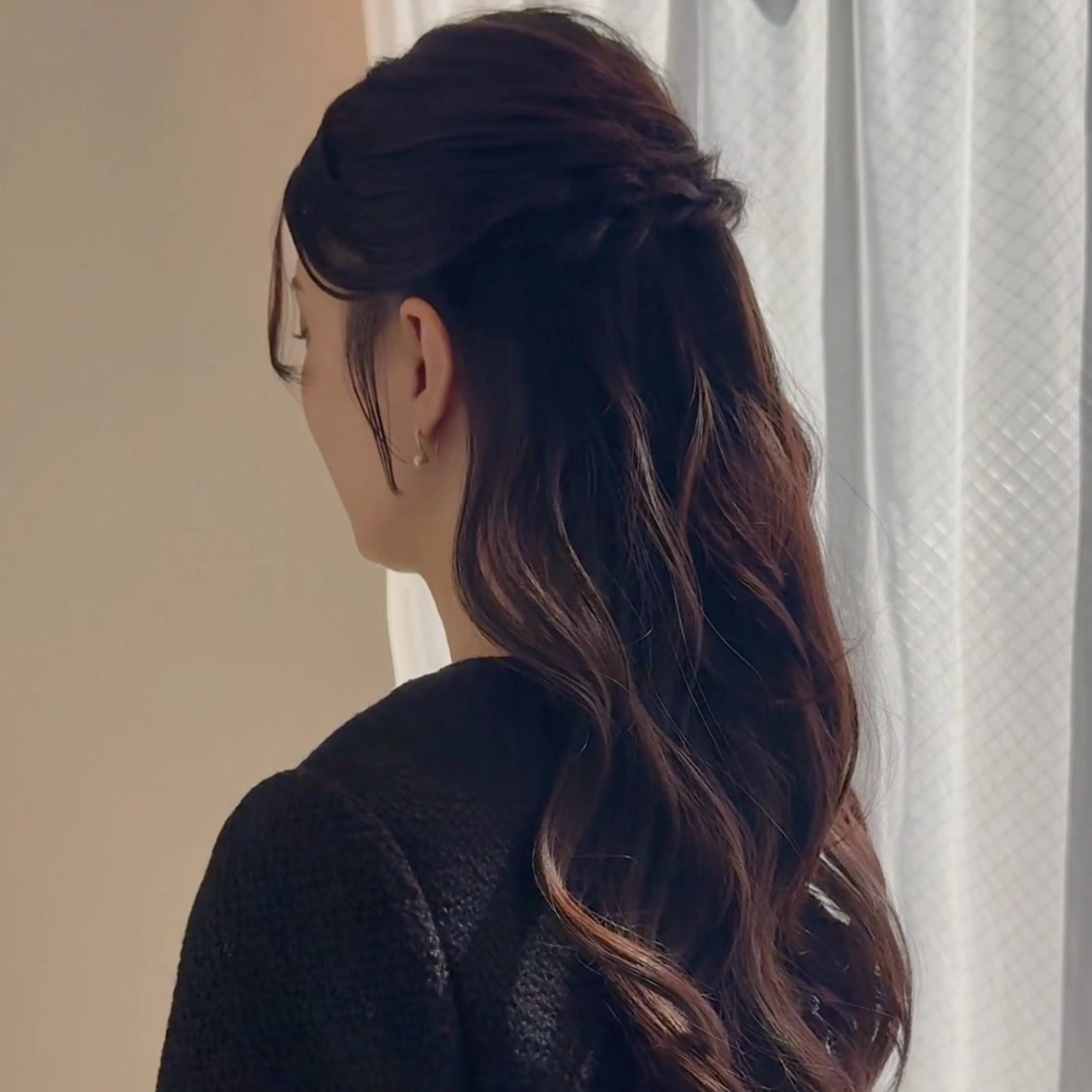 ヘアアレンジ ハーフアップ ヘアセット EMANON国分寺所属・透明感🍨レイヤー ヘアセット/miyuのヘアスタイル