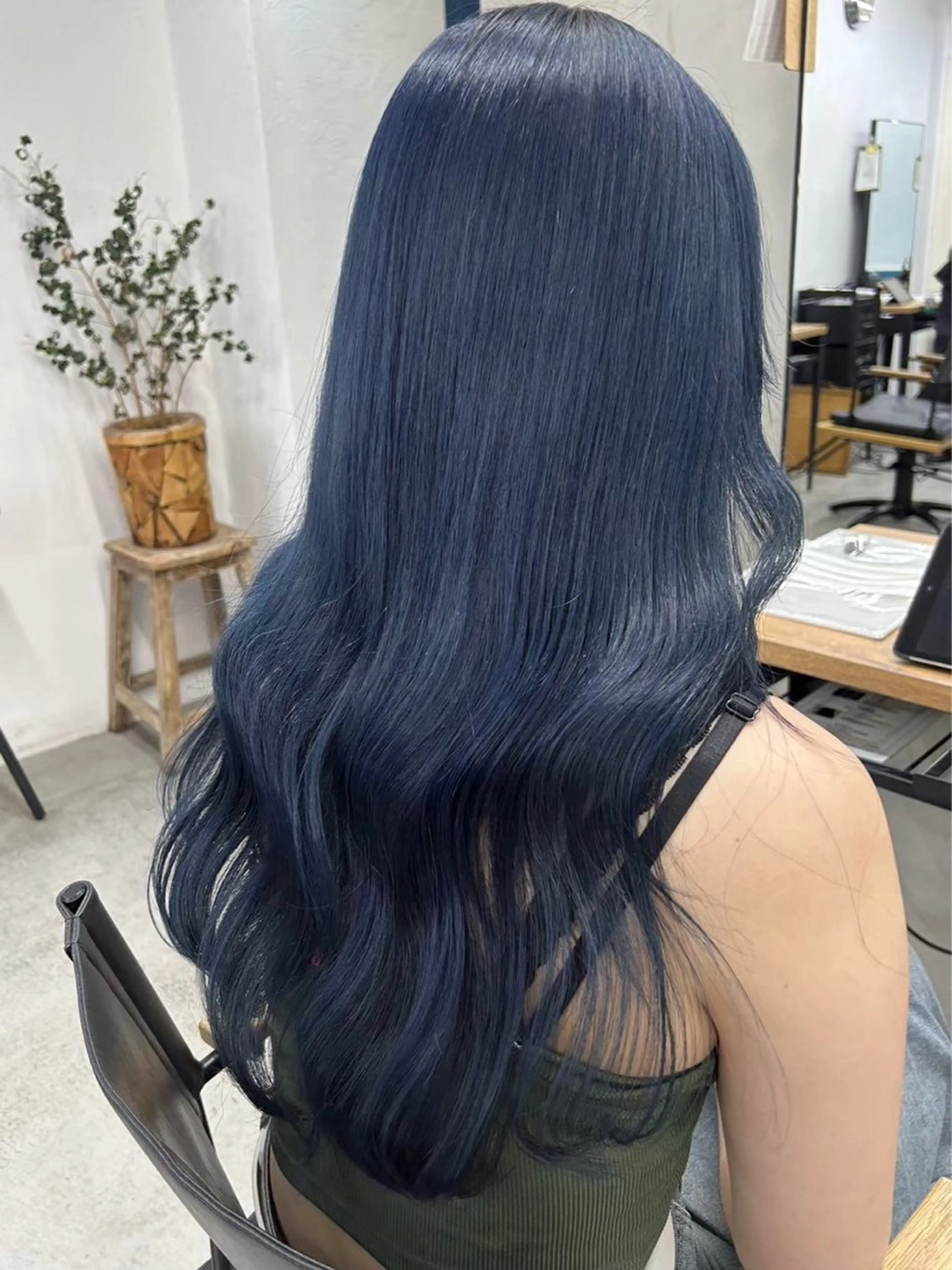 セミロング カラー ヘアカラー ﾔﾏﾅｶ ﾘﾘｶ🫐 寒色系ｶﾗｰ🫐のヘアスタイル