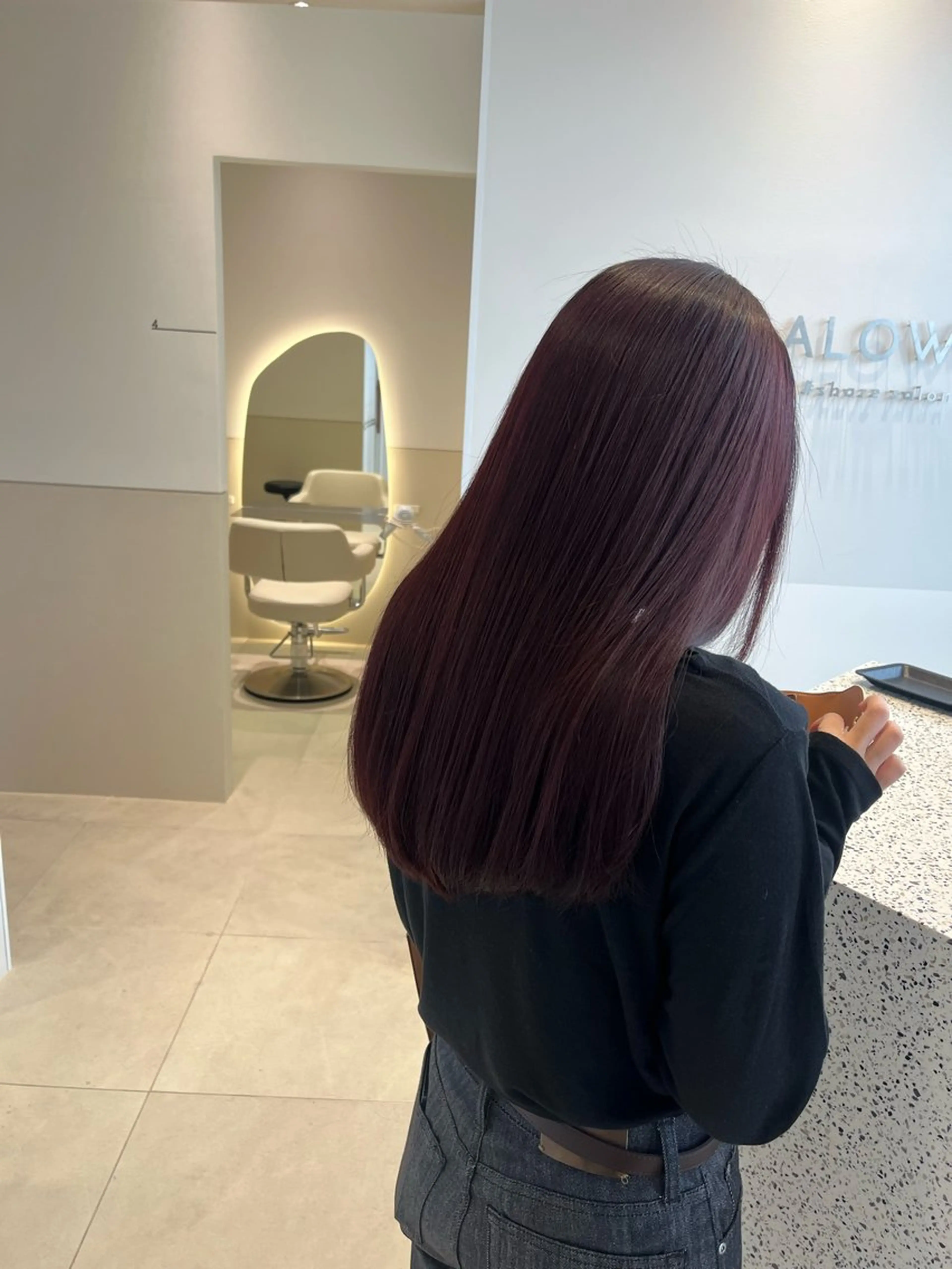 セミロング カラー SALOWIN京都河原町suite店所属・うる艶カラー／ 髪質改善／arisaのヘアスタイル