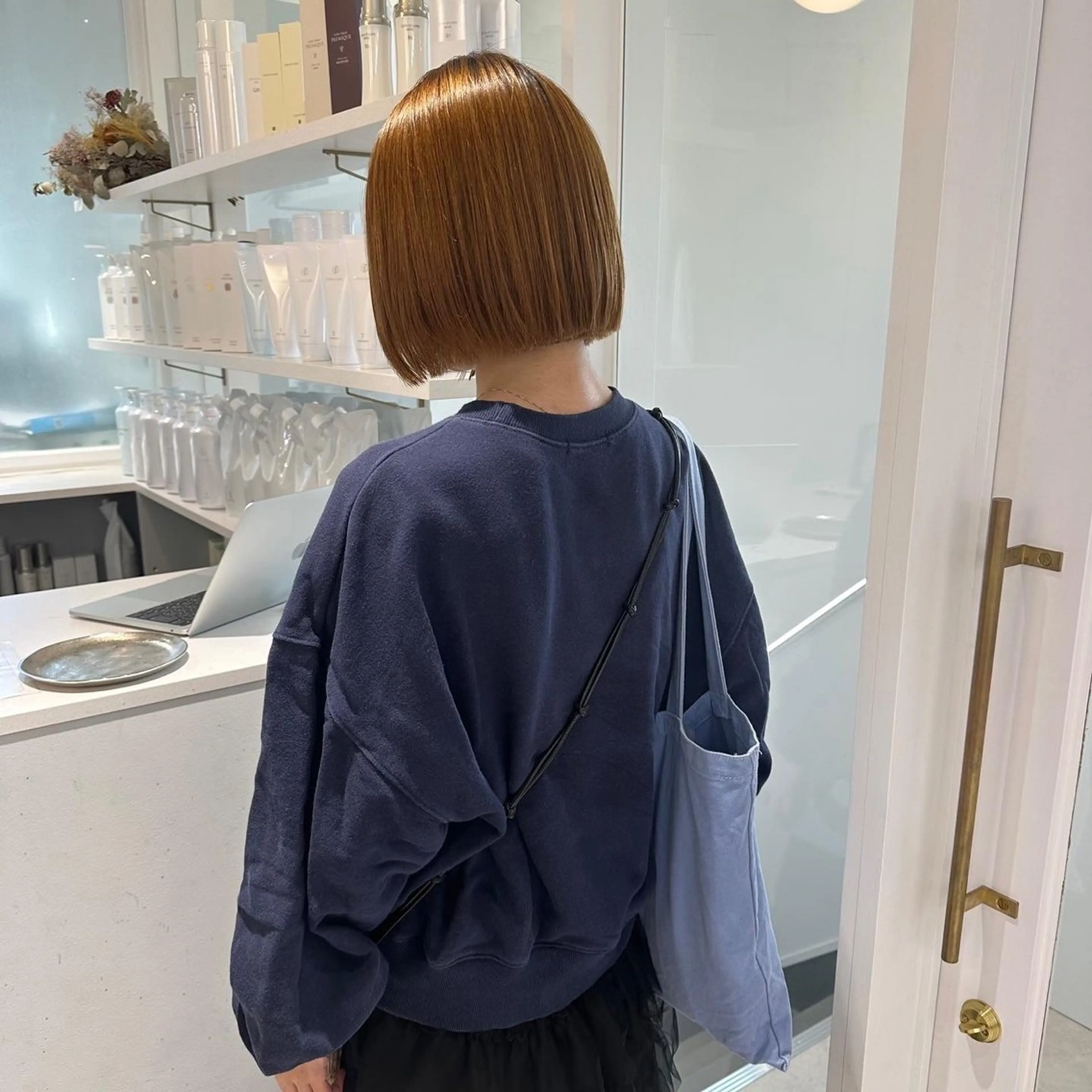 ショート カラー パーマ お洒落パーマ/ 艶カラー/michiのヘアスタイル