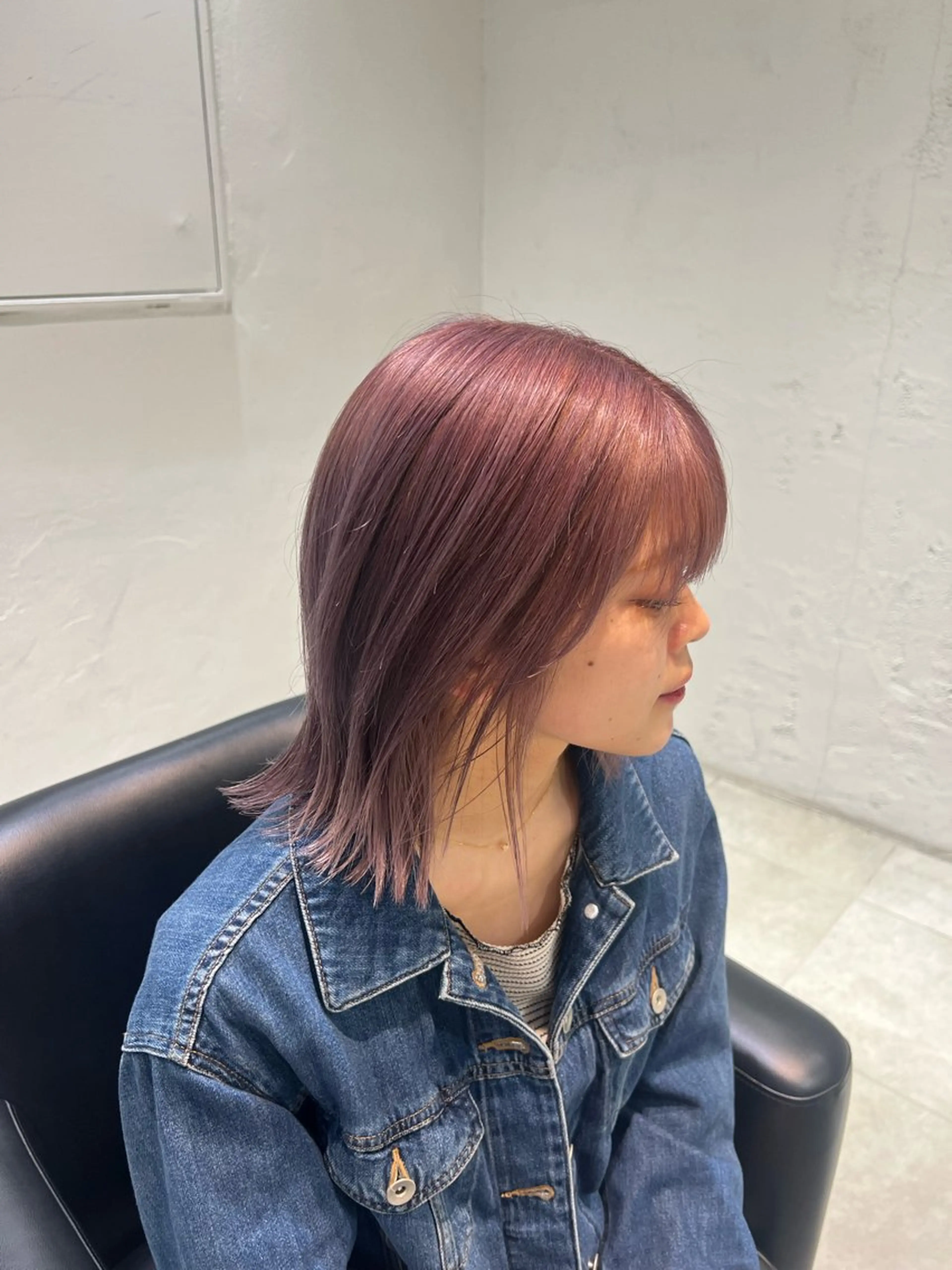 ミディアム カラー ブリーチ ラベンダーカラー ピンクカラー ピンクラベンダー ヘアカラー SALOWIN川崎WEST店所属・🌷川崎/アレンジ/ 暖色ボブ/コトネ🌷のヘアスタイル