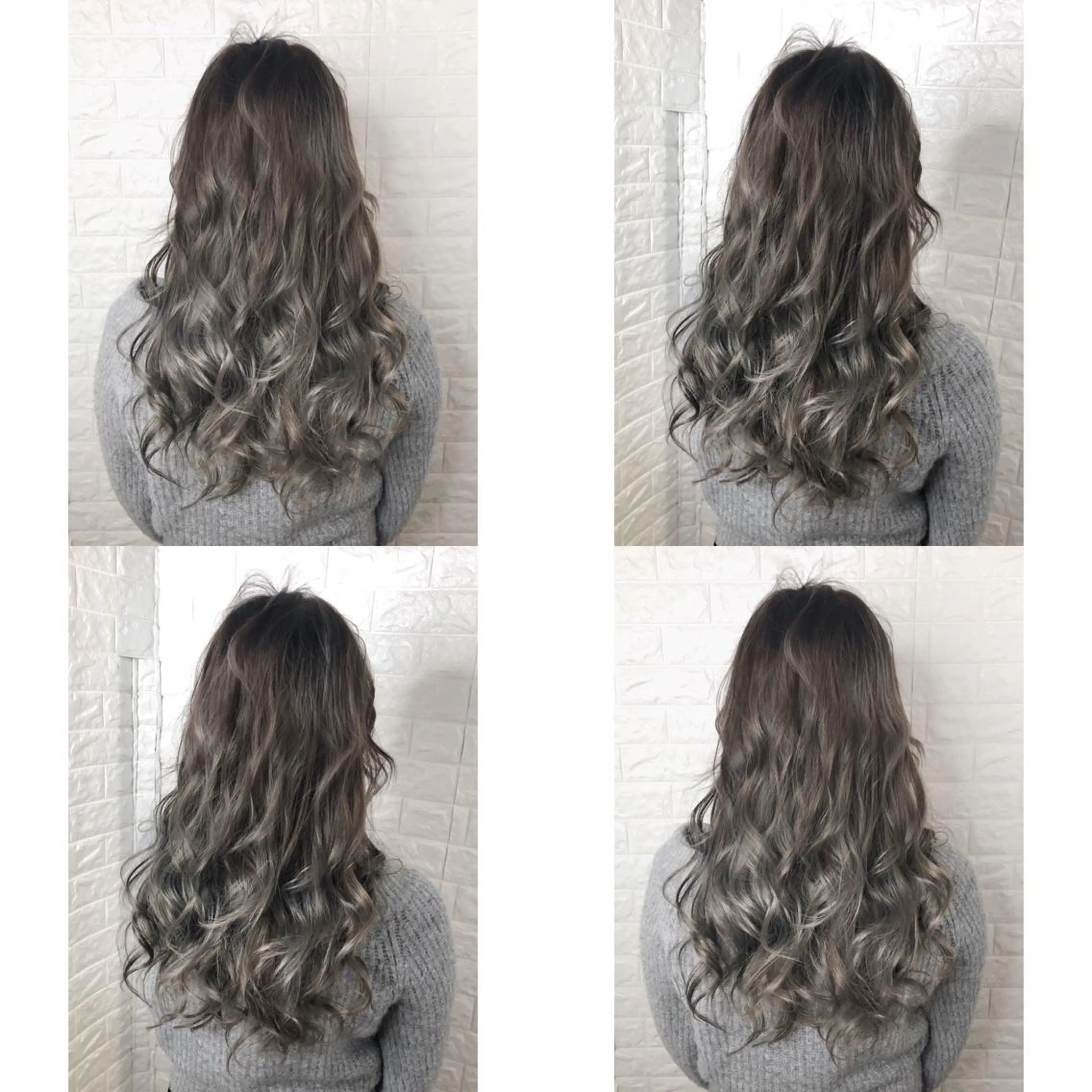 ロング カラー バレイヤージュ 透明感カラー グラデーションカラー グレージュ ハイライトカラー KIZU 髪質改善 オカルト怪談のヘアスタイル