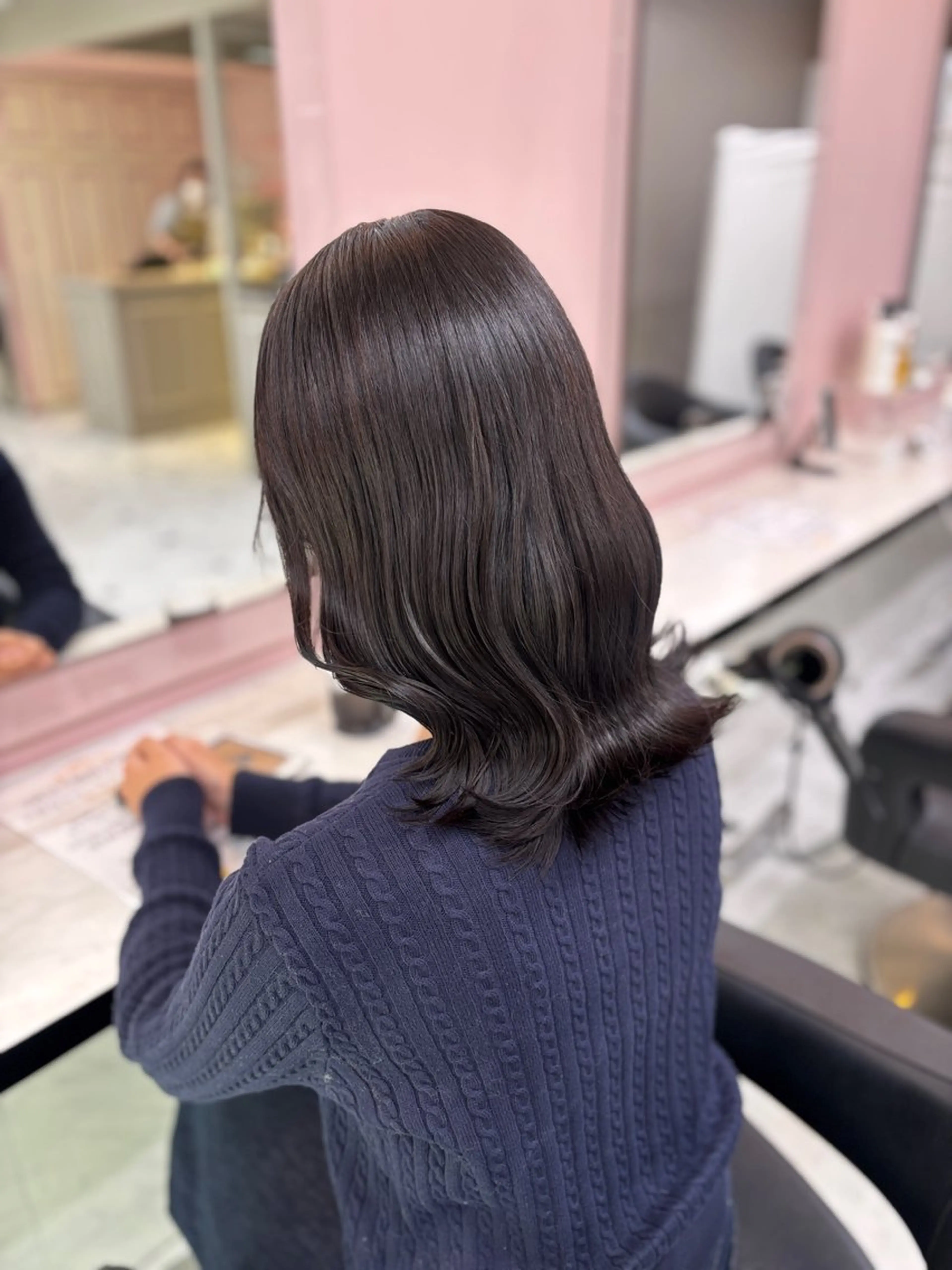 ロング カラー 黒髪 カット ヘアカラー トリートメント 💙ハイトーン韓国風 色白ヘア💙manaのヘアスタイル