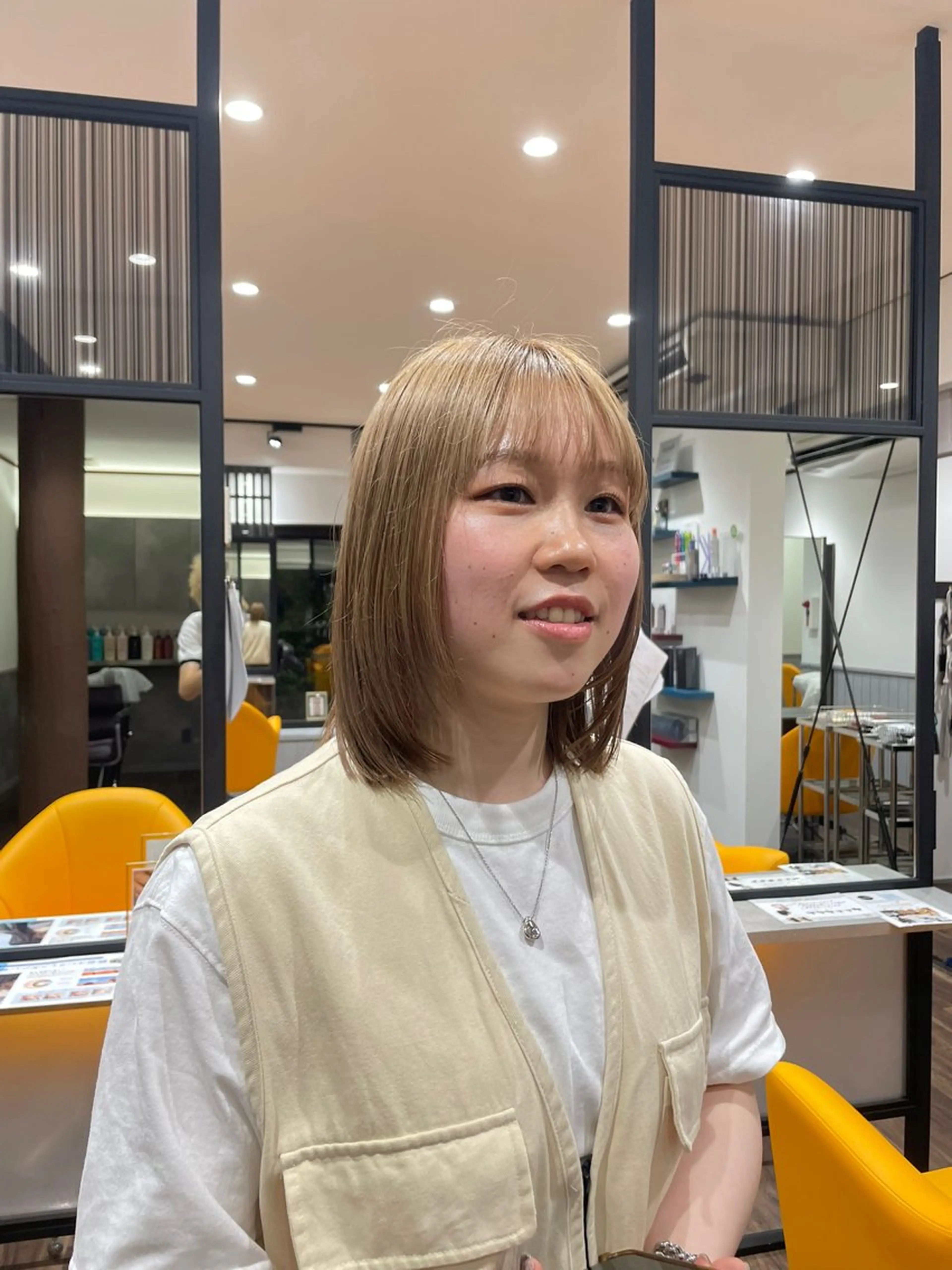 ミディアム カラー 稲垣 熙のヘアスタイル