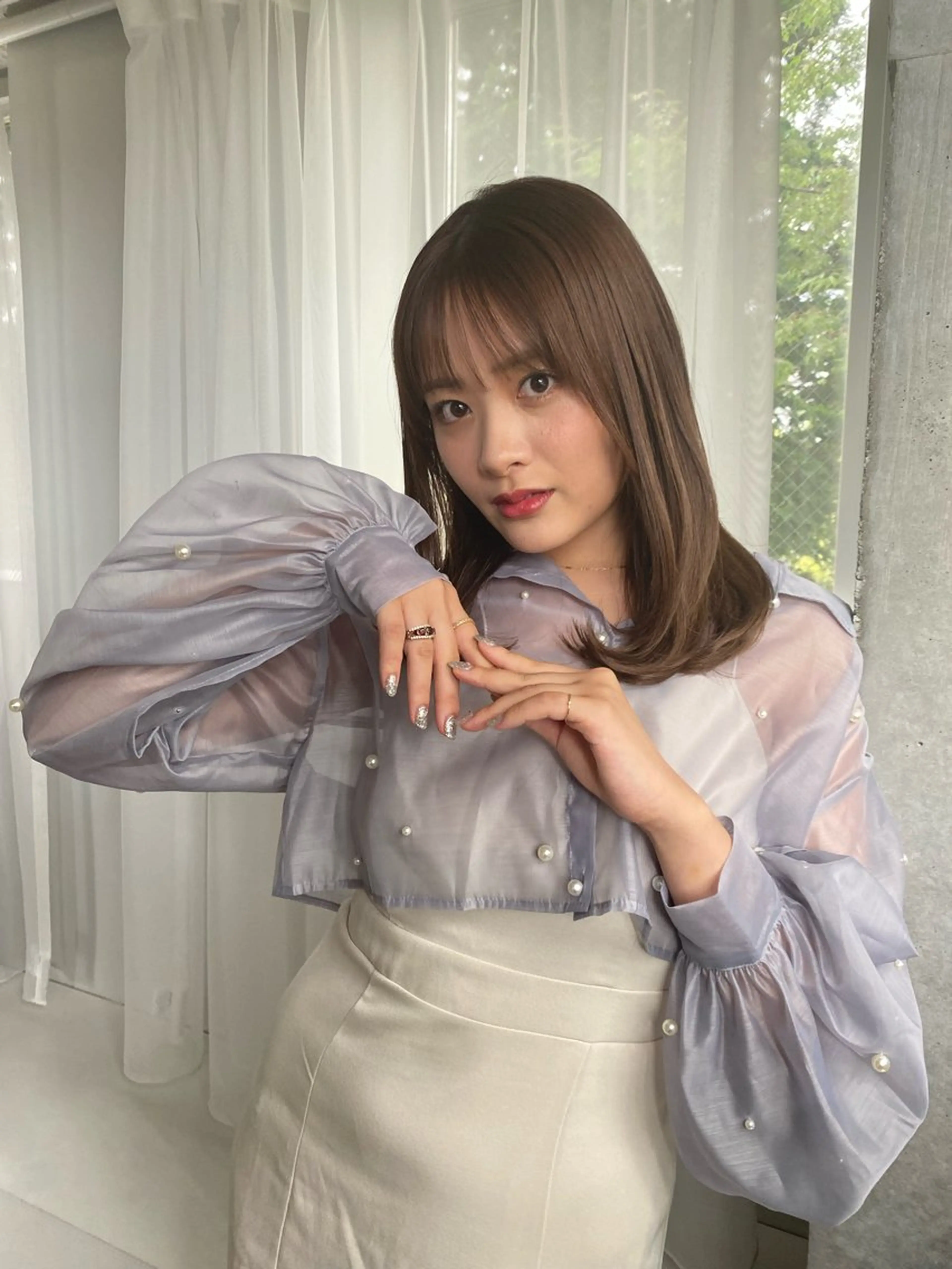 セミロング カラー Ash中目黒店 榊間茜のヘアスタイル