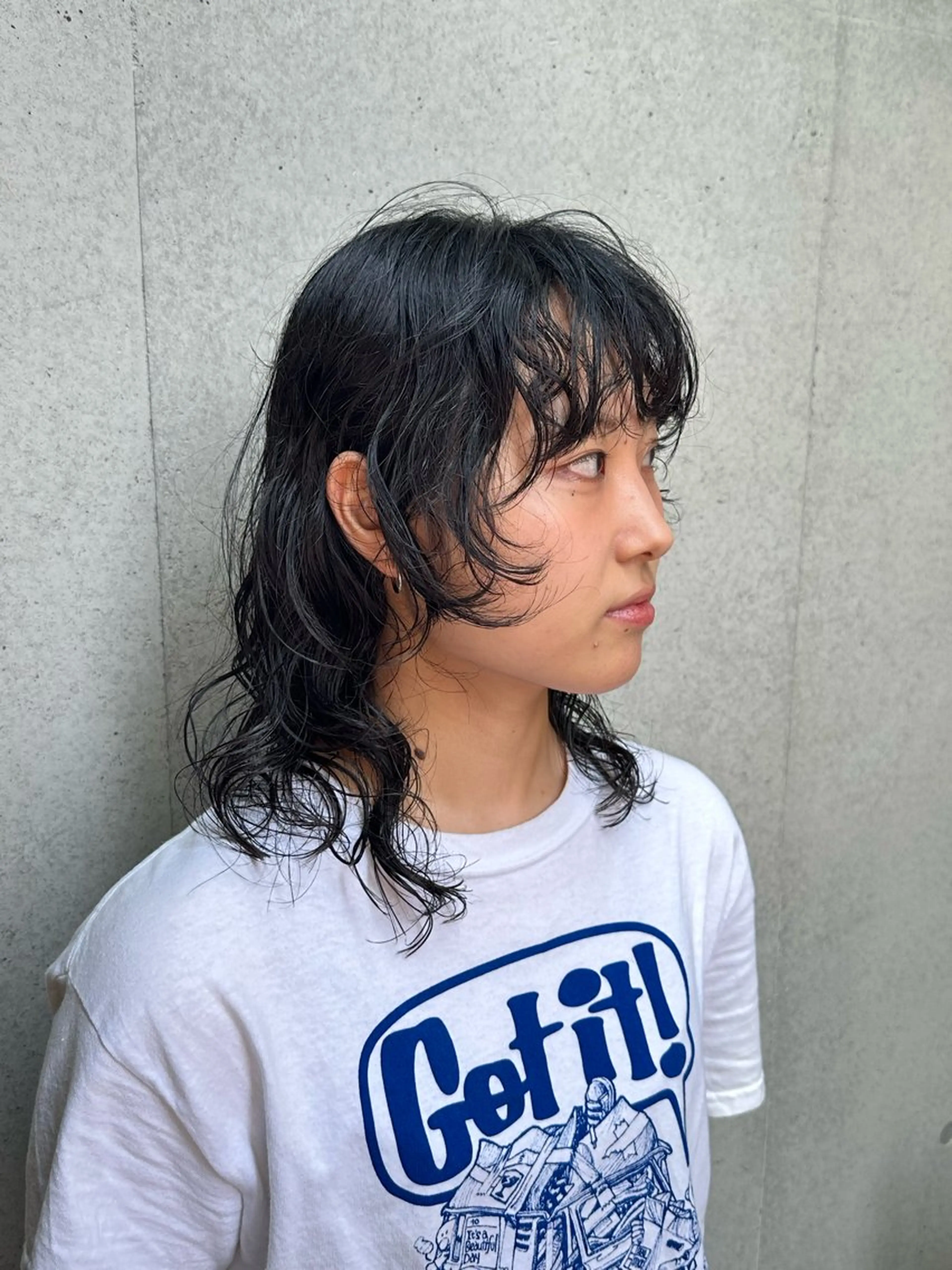 ミディアム パーマ 似合わせカット /パーマ岡本淳平のヘアスタイル