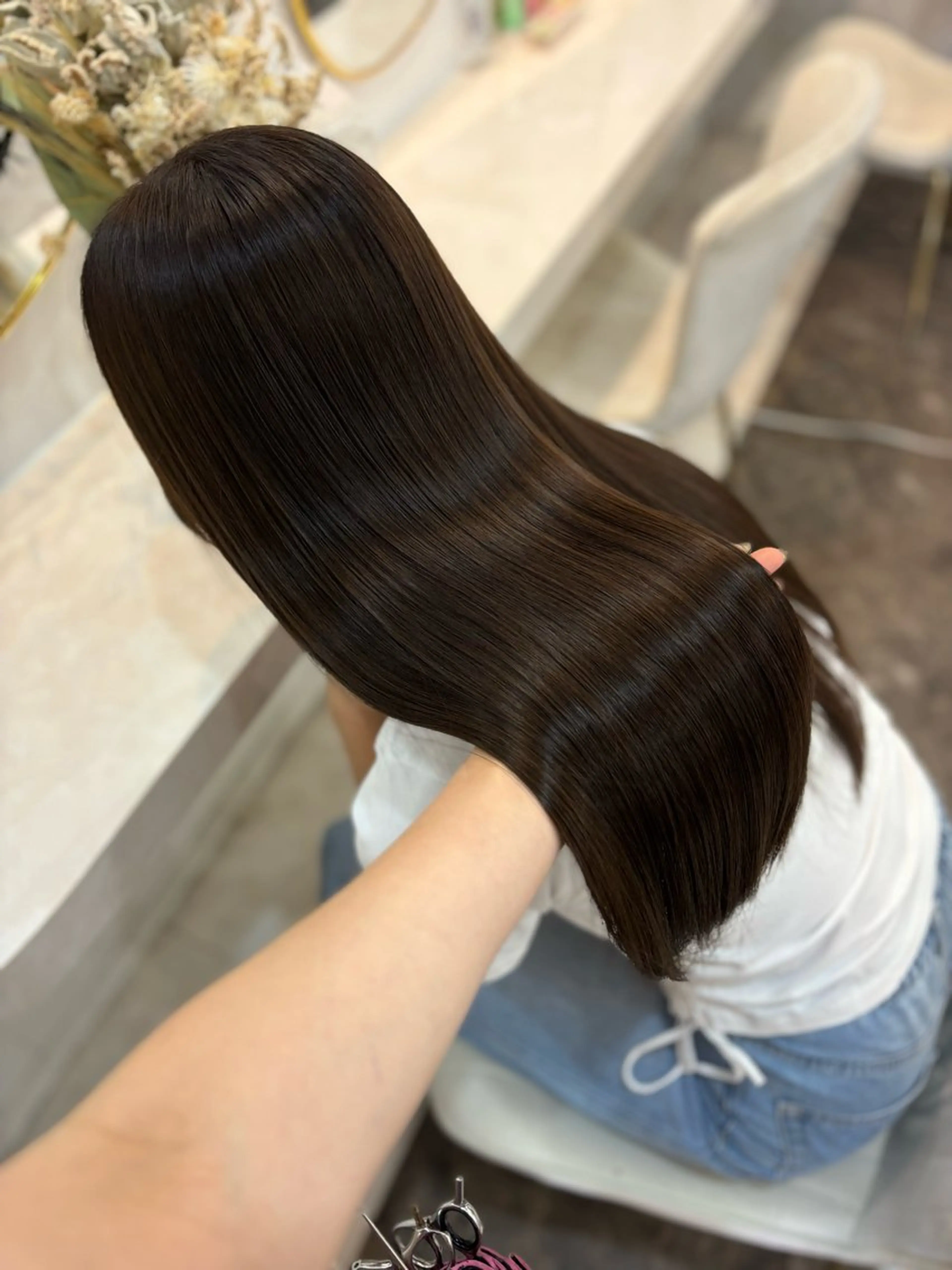 ロング カラー トリートメント 😈せいと😈 ハイトーン/縮毛矯正のヘアスタイル