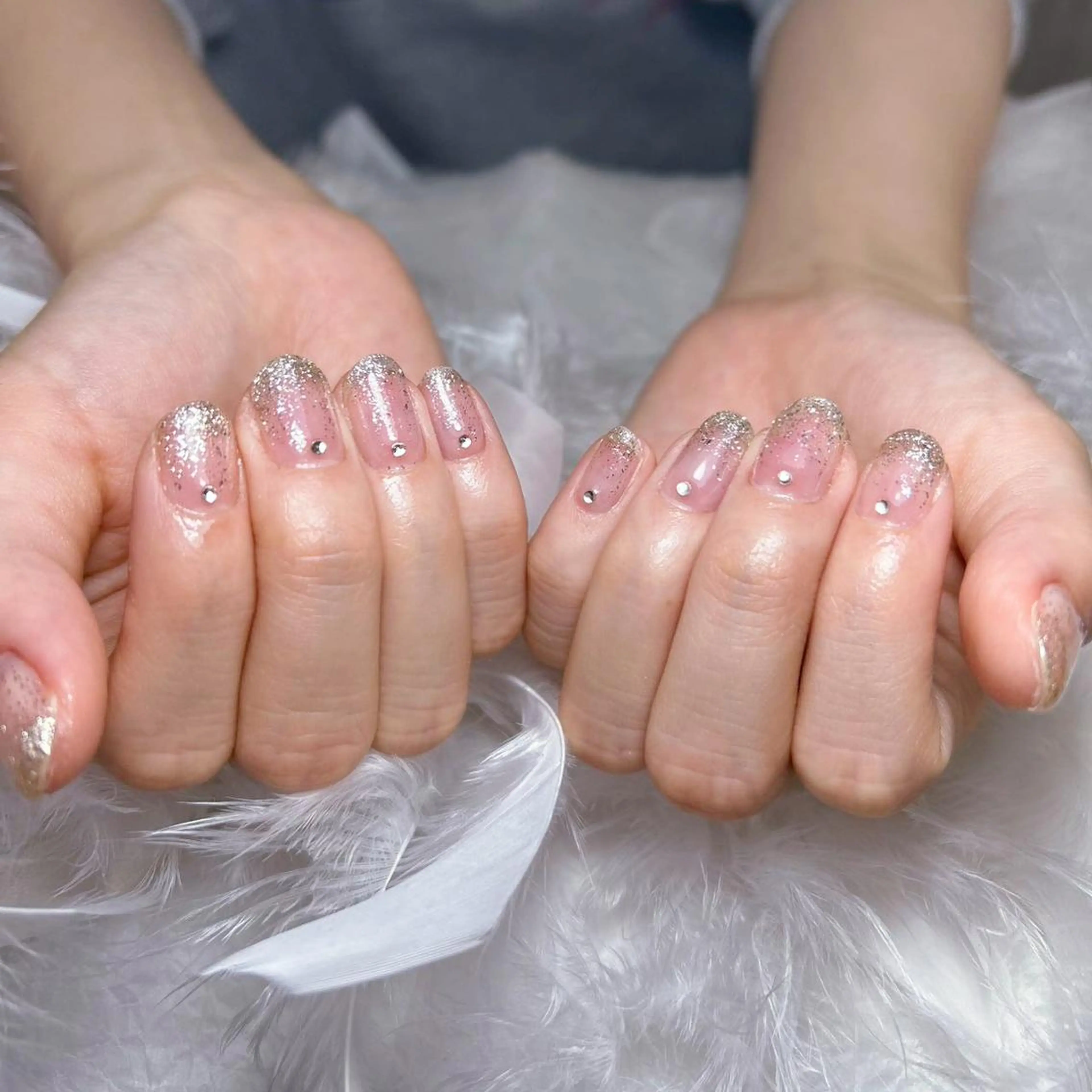 ネイル アートネイル オーロラネイル ガーリー キラキラネイル 韓国ネイル Diamond NAIL✨のネイルデザイン