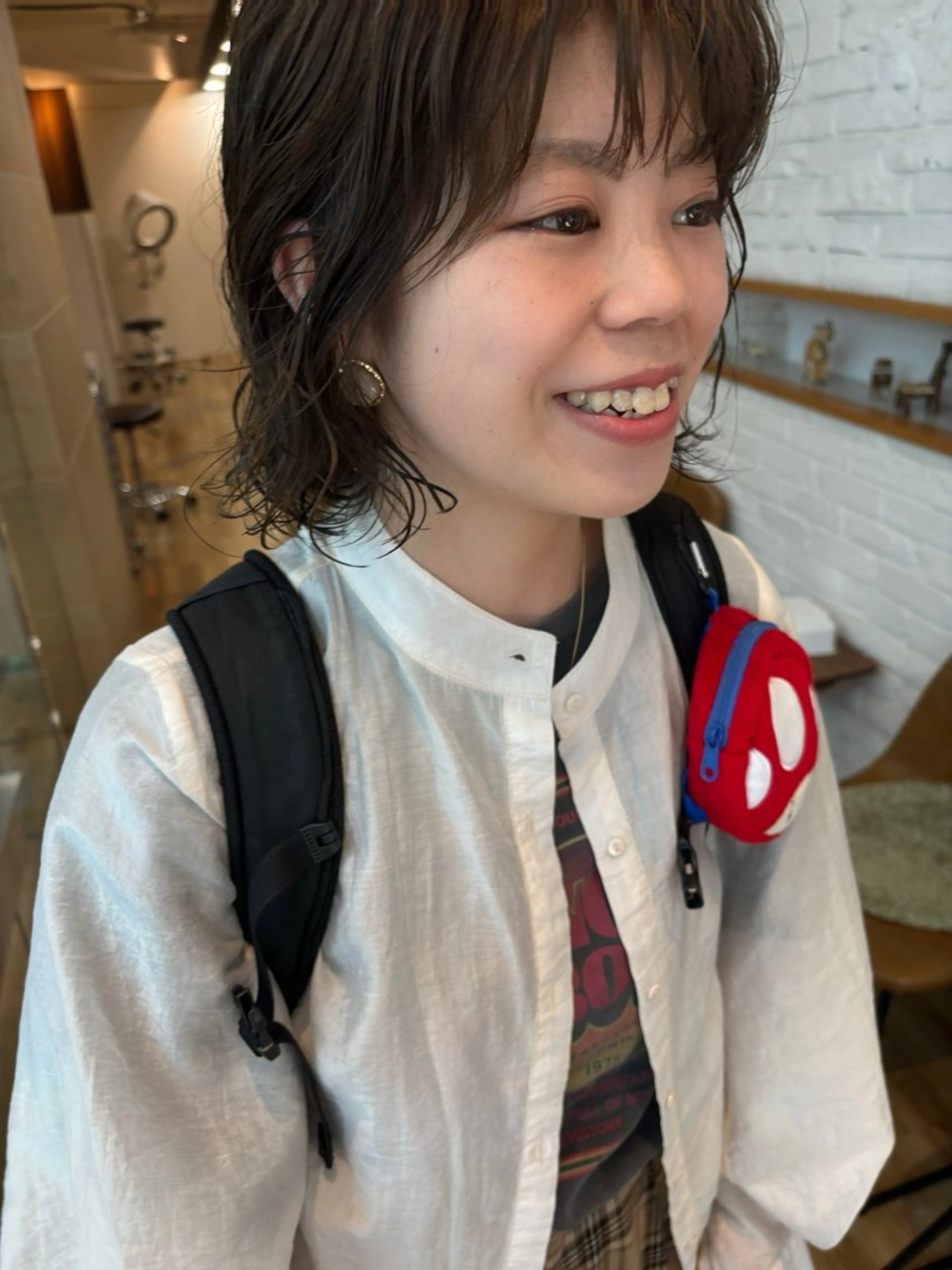 カラー パーマ 池田理紗/メンズ カット/切りっぱなしのヘアスタイル