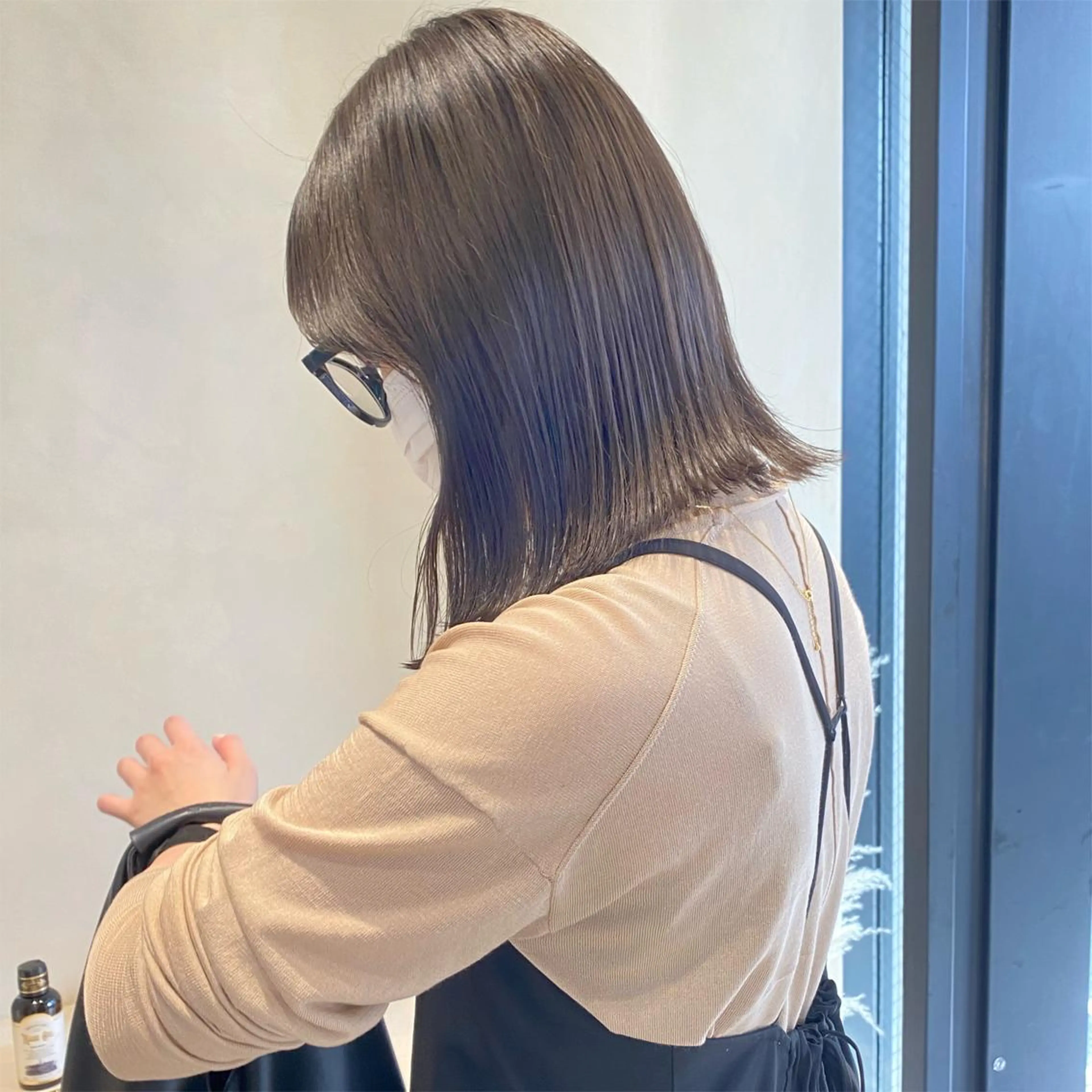 ミディアム カラー cie所属・ボブ/ミニボブ 透明感カラーkadoのヘアスタイル