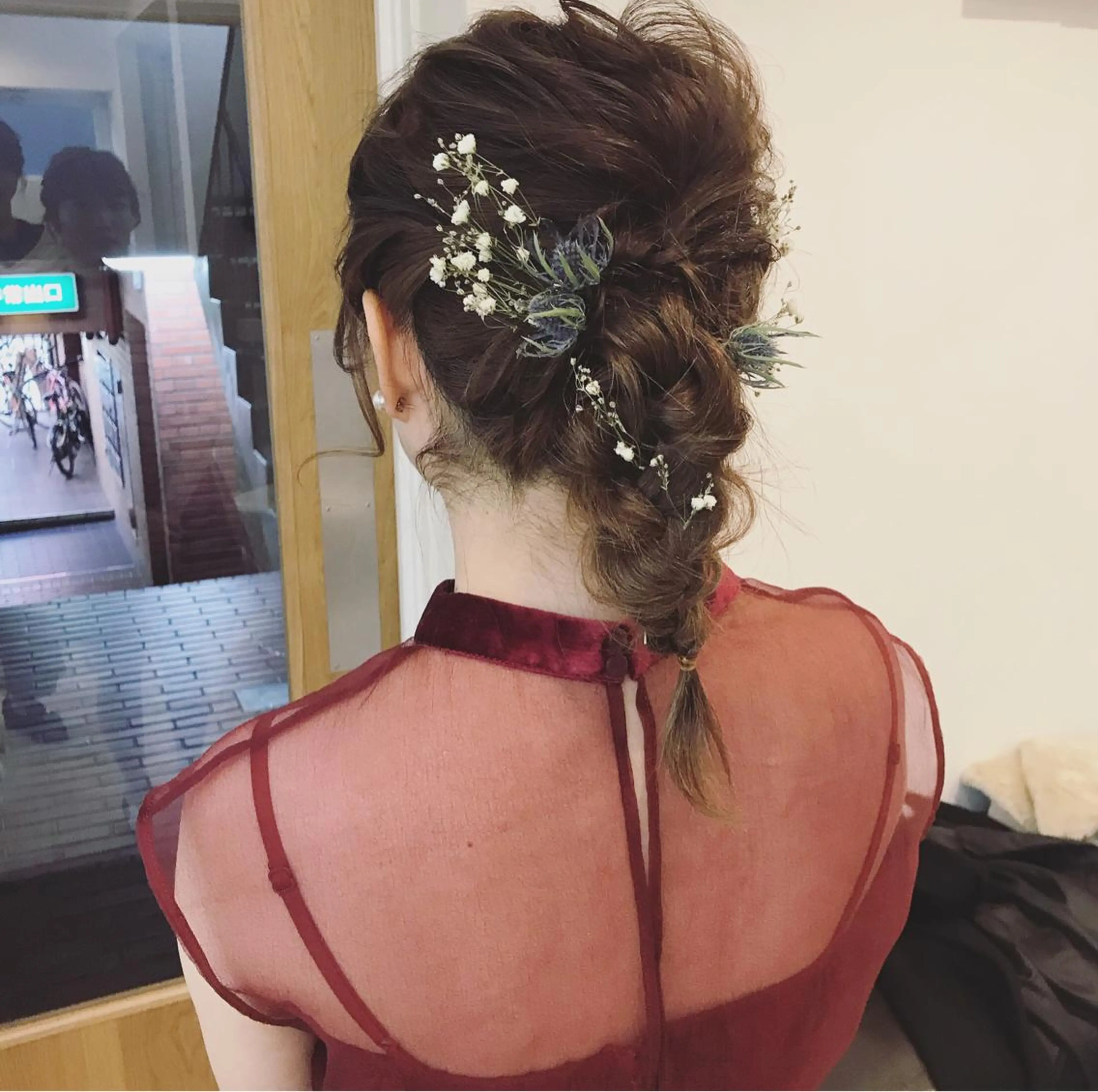 セミロング ヘアアレンジ Click所属・クニモトハルナ ボブ/柔らかカラーのヘアスタイル