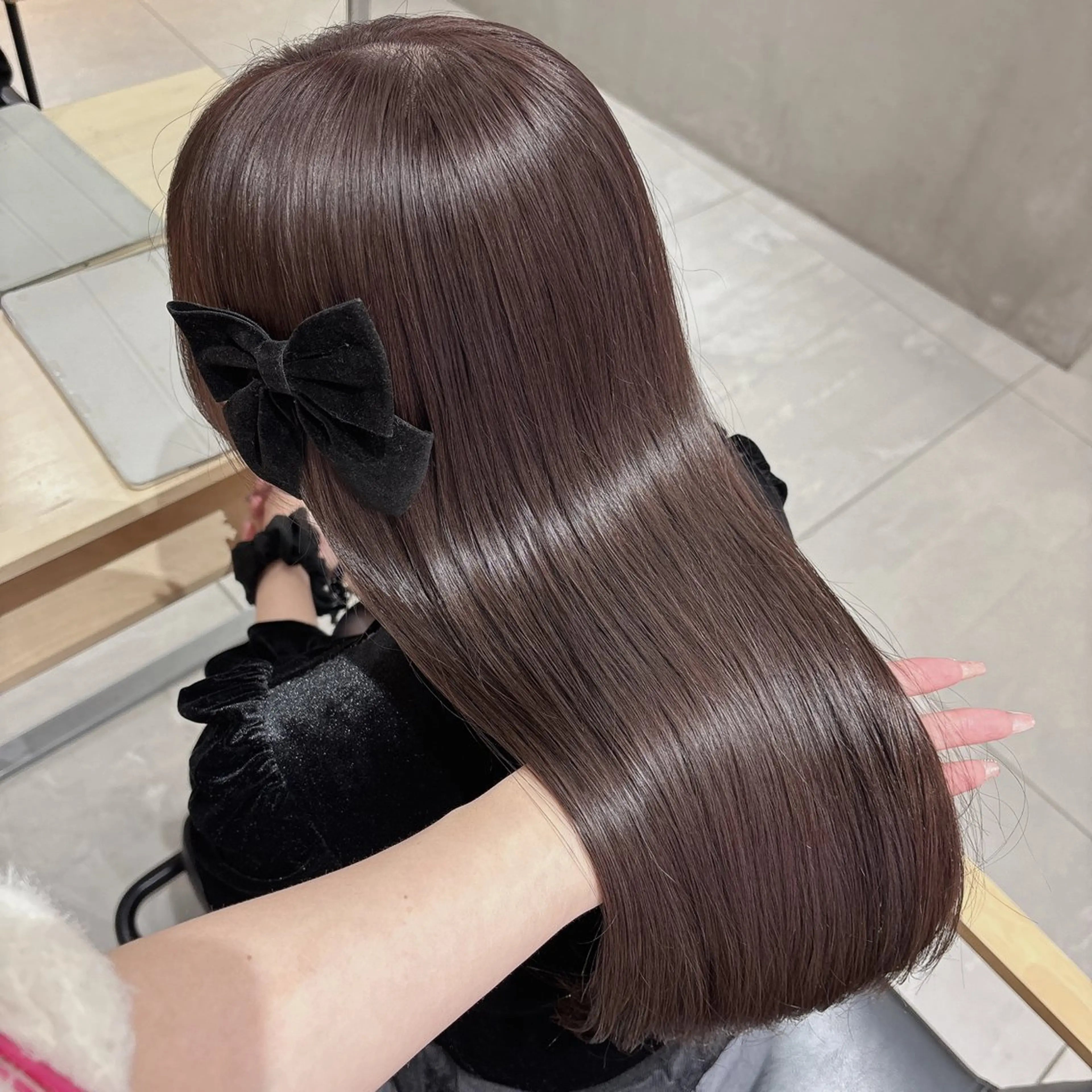 セミロング ヘアカラー ヘアセット ゆるふわ透明感カラー 🎀ほの/表参道のヘアスタイル