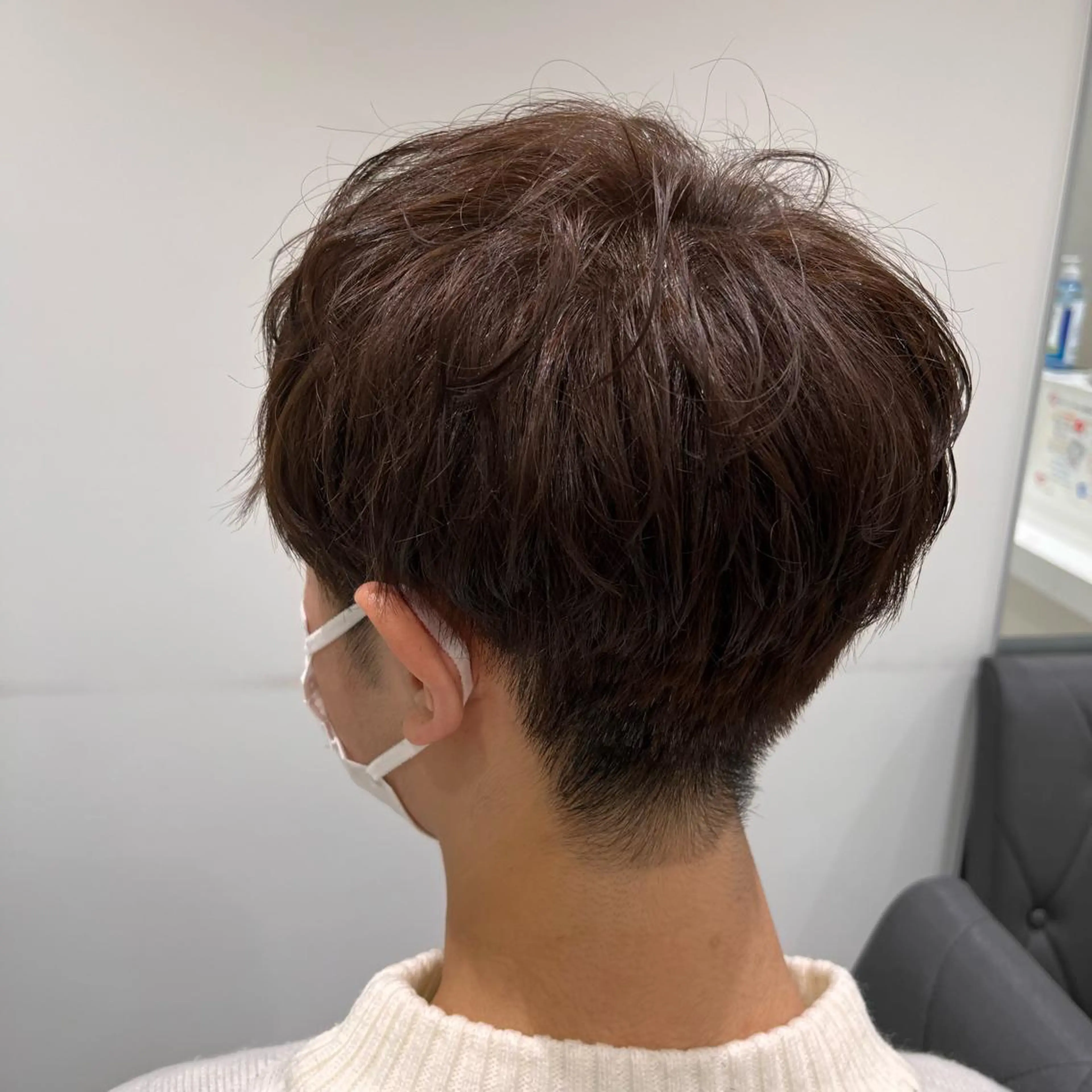 ショート カラー メンズ マッシュ ベージュカラー カット ヘアカラー トリートメント メンズ縮毛矯正🦊ハ イトーン　RYOKAのヘアスタイル