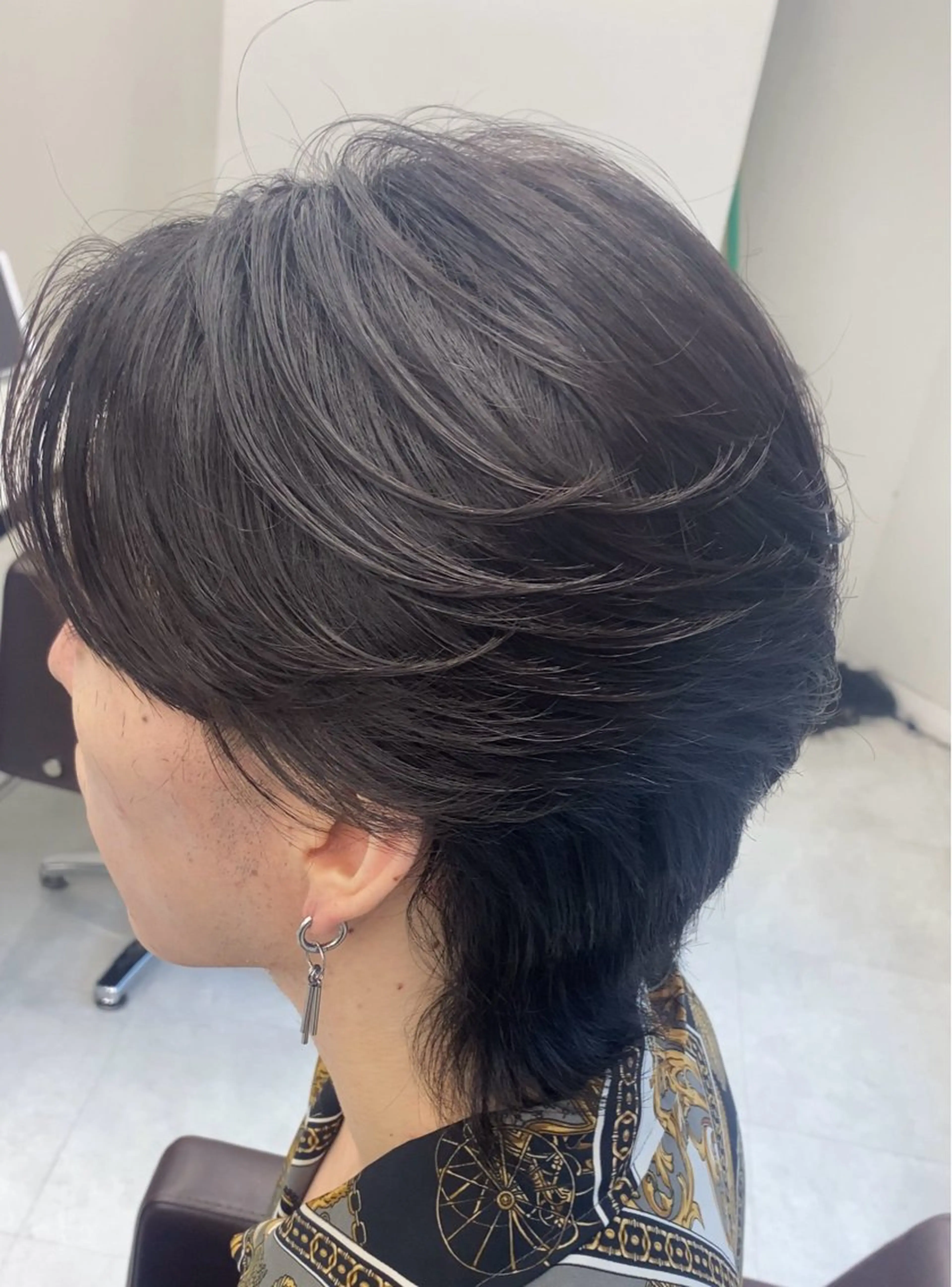 ミディアム パーマ ヘアアレンジ メンズ メンズウルフ/ 毛流れ/AOTOのヘアスタイル