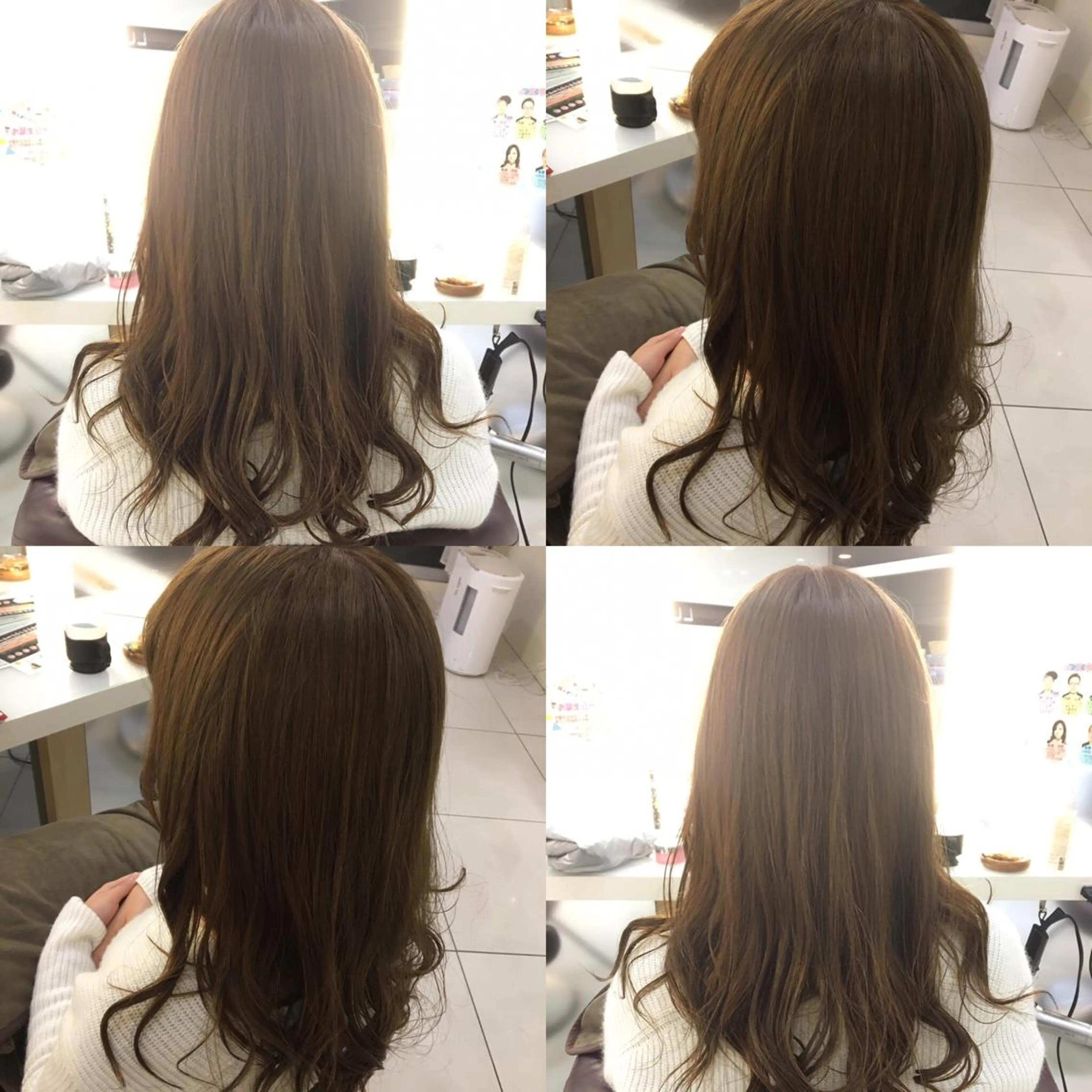 ロング カラー ベージュカラー ダブルカラー 広がり毛特化 頭身浴/ 中田のヘアスタイル