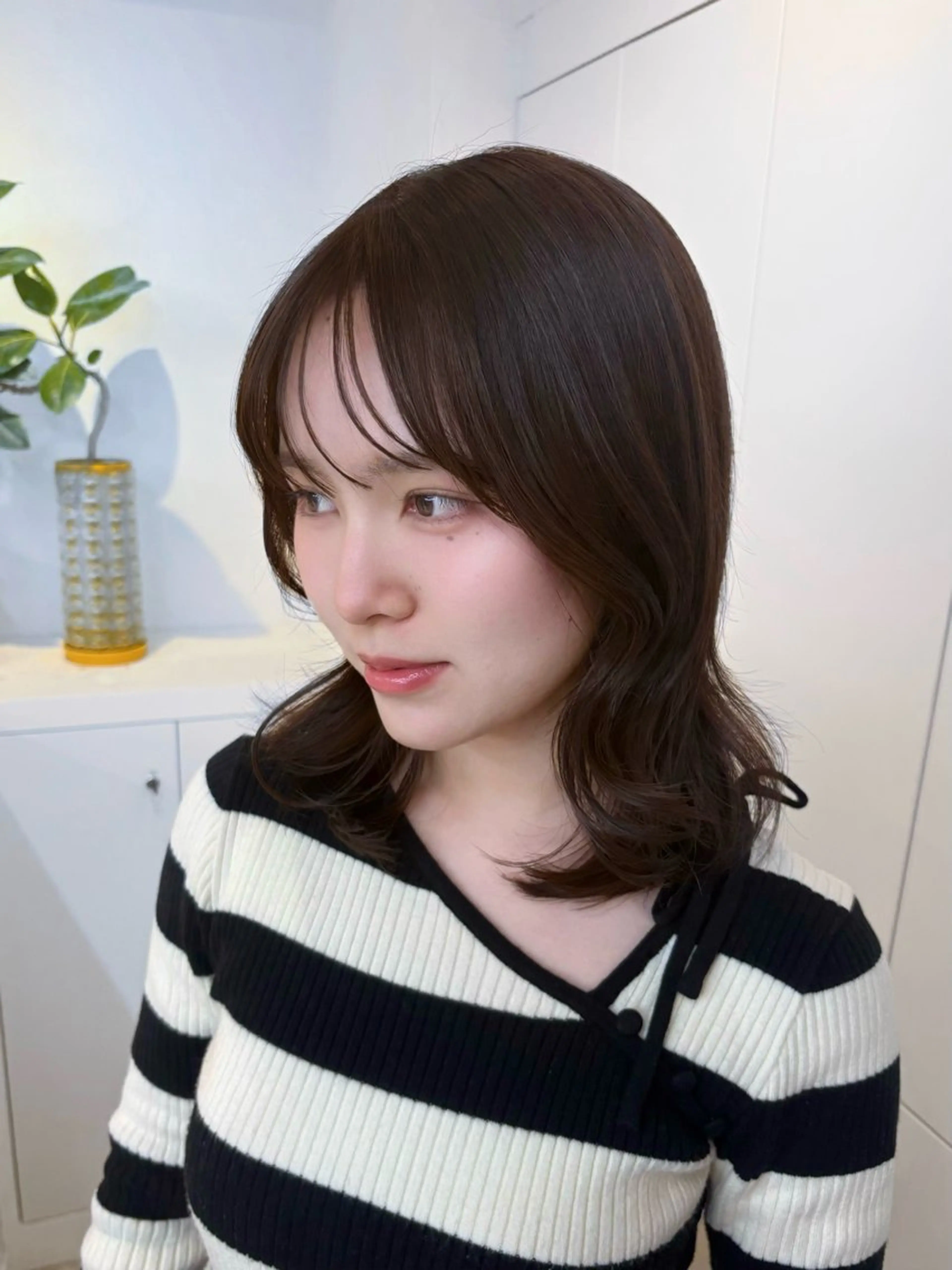 ミディアム ヘアカラー トリートメント Aoi🐇/表参道/ 艶カラー/髪質改善のヘアスタイル