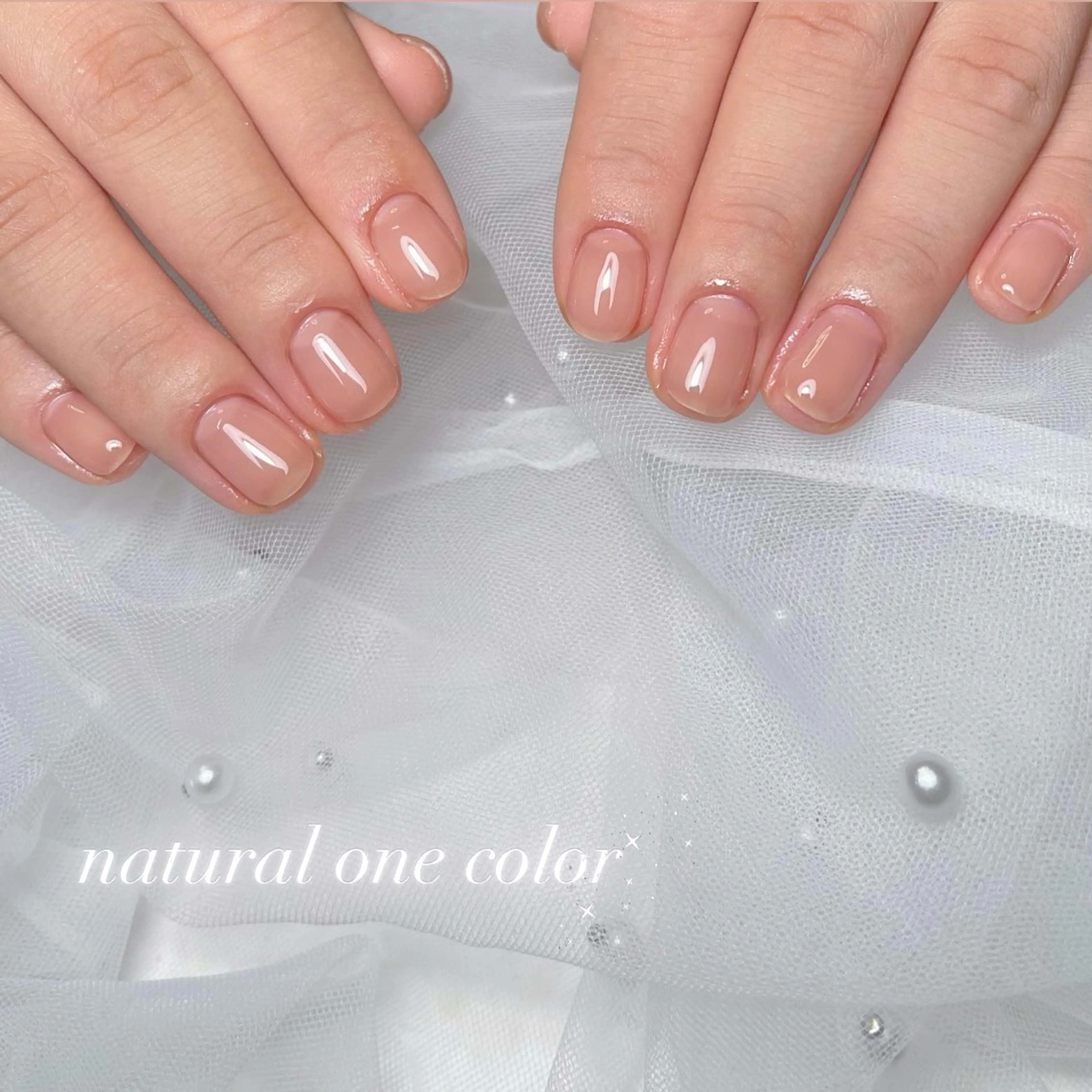 ネイル 長さ出し ジェルネイル 韓国ネイル ワンカラーネイル パラジェル ハンドネイル RE SALONのネイルデザイン