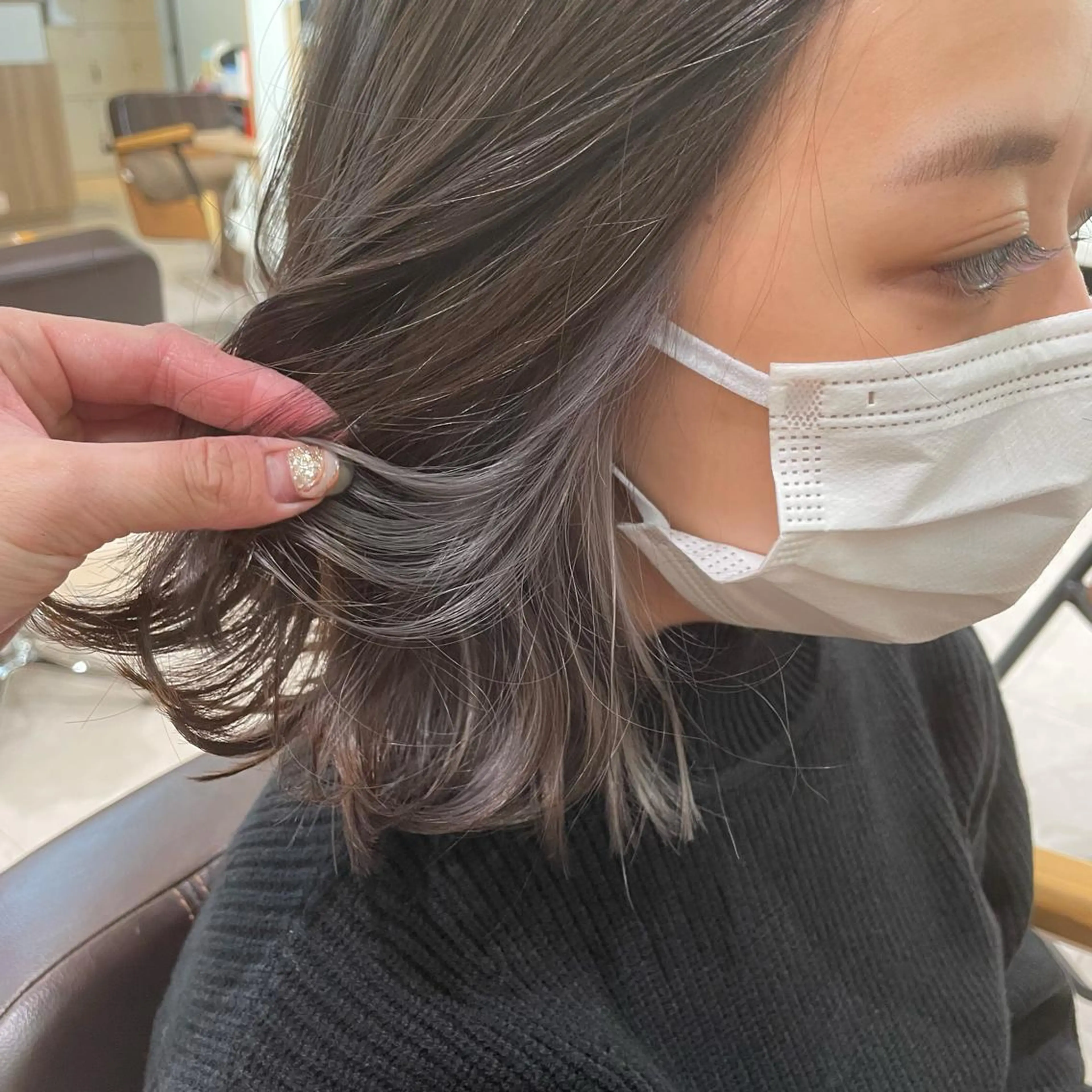 ショート カラー ヘアカラー 心斎橋/ブリーチなし 髪質改善/レイヤーのヘアスタイル