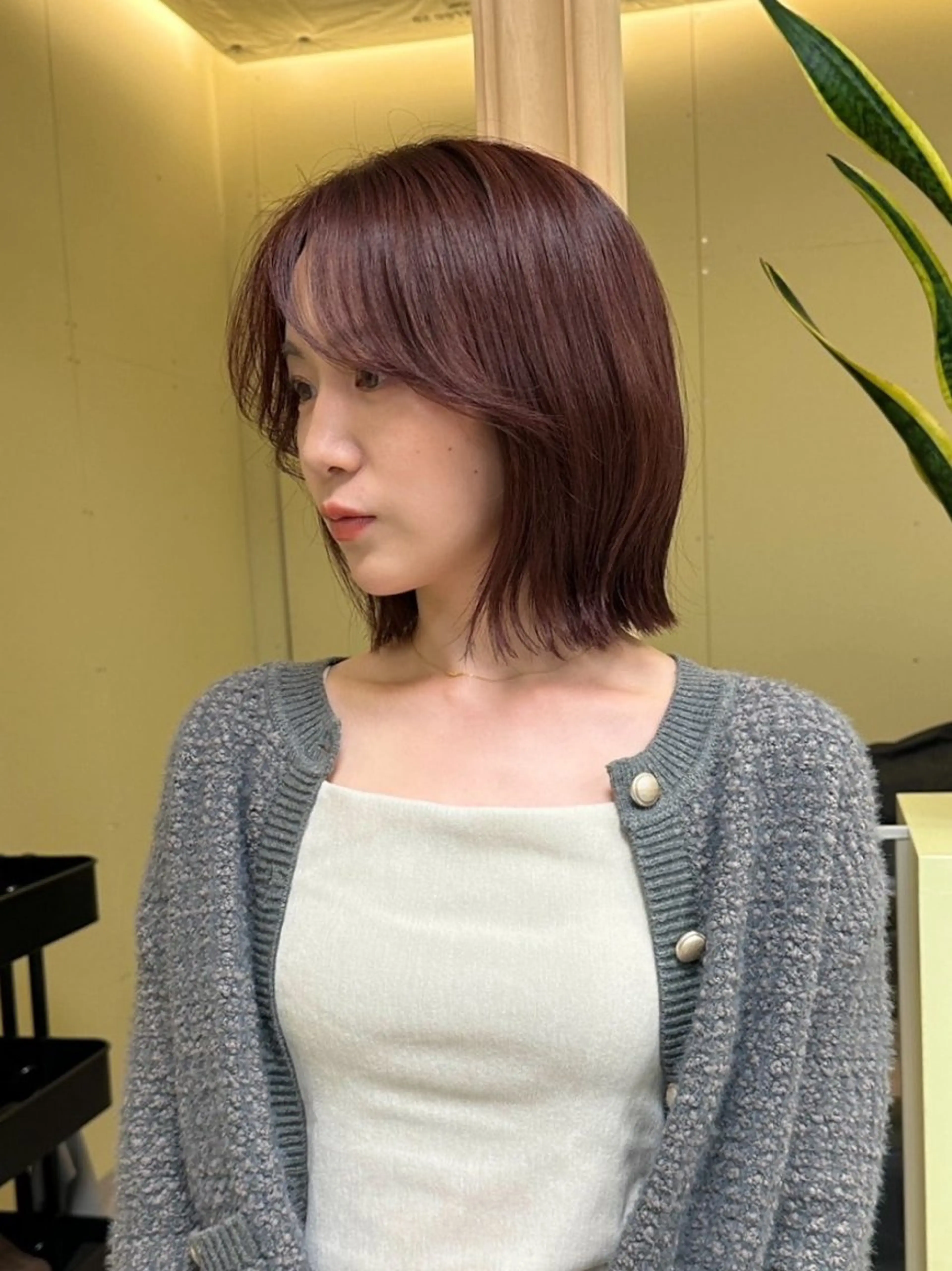 ショート ピンクラベンダー ヘアカラー トリートメント 🌈扱いやすいボブ× ブリーチ🌈TAMEのヘアスタイル